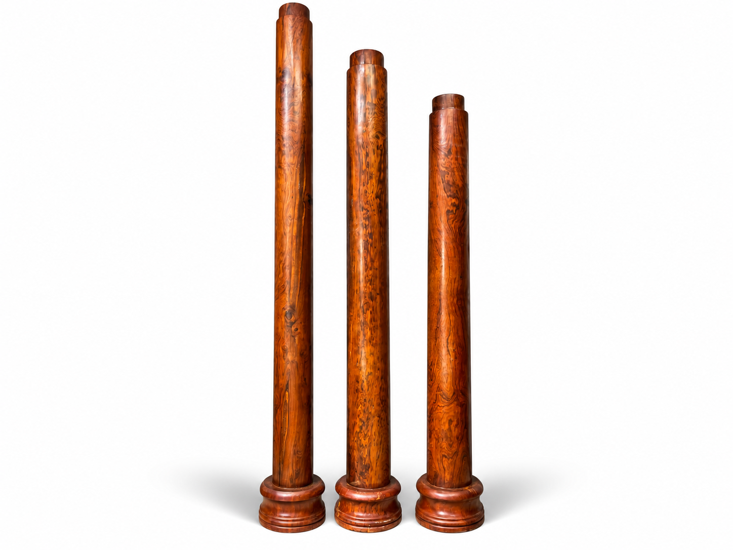 Qing Dynasty Huanghuali wood Hand-carved Feng Shui Pillar