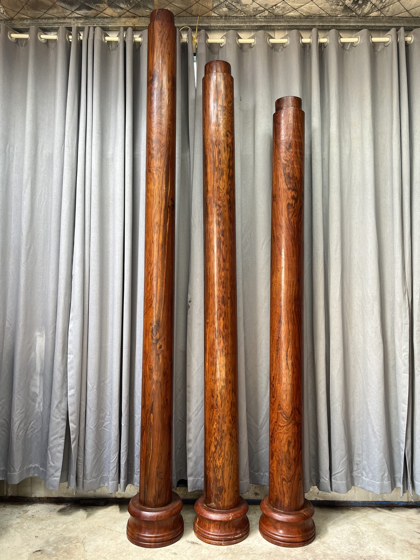 Qing Dynasty Huanghuali wood Hand-carved Feng Shui Pillar