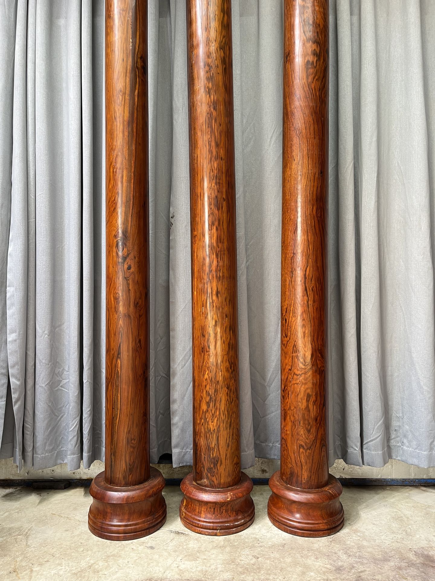 Qing Dynasty Huanghuali wood Hand-carved Feng Shui Pillar