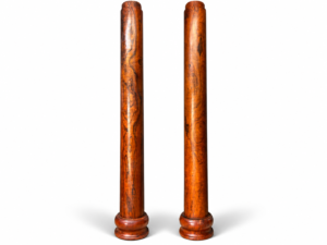 Qing Dynasty Huanghuali wood Hand-carved Feng Shui Pillar