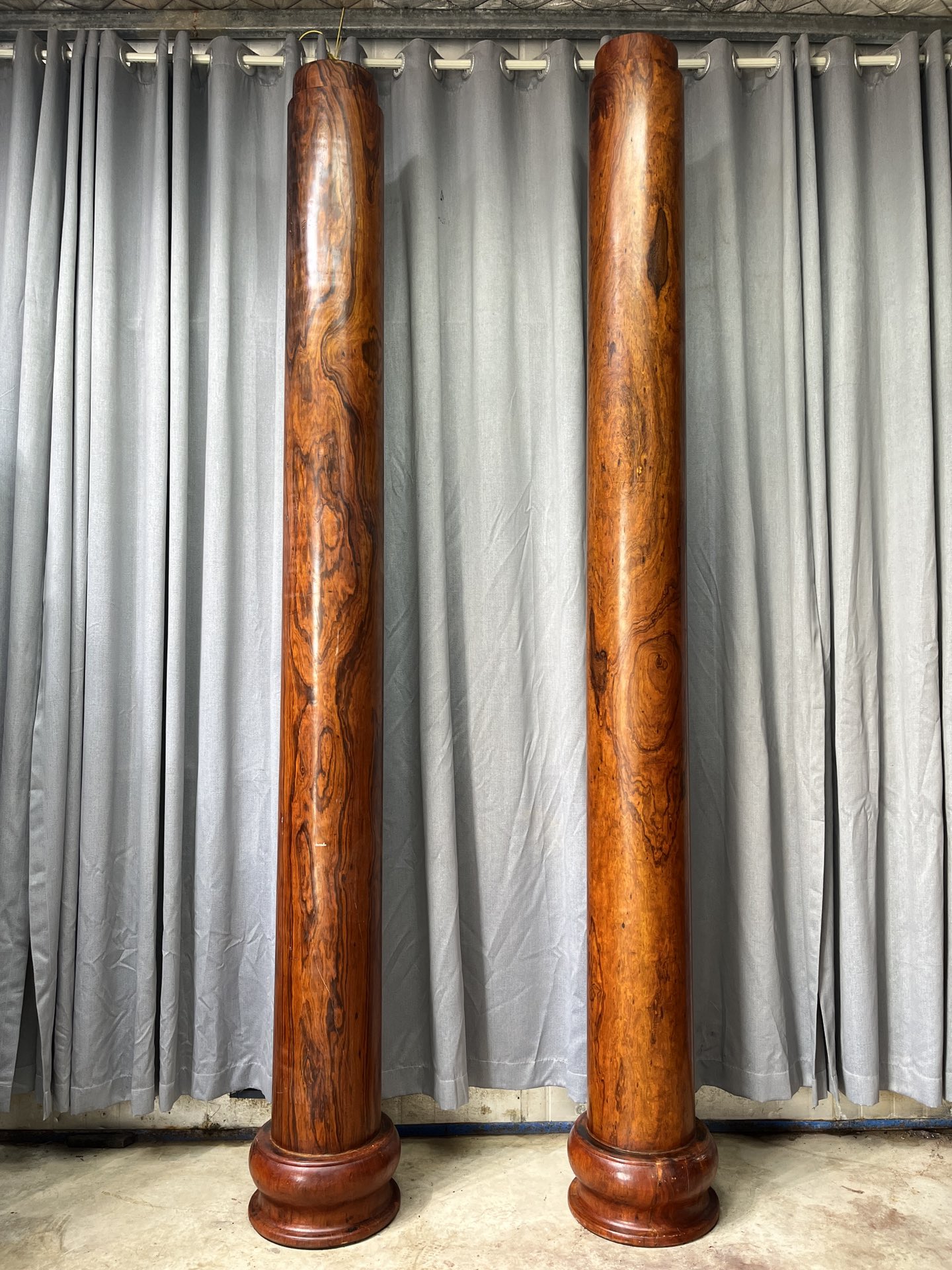 Qing Dynasty Huanghuali wood Hand-carved Feng Shui Pillar