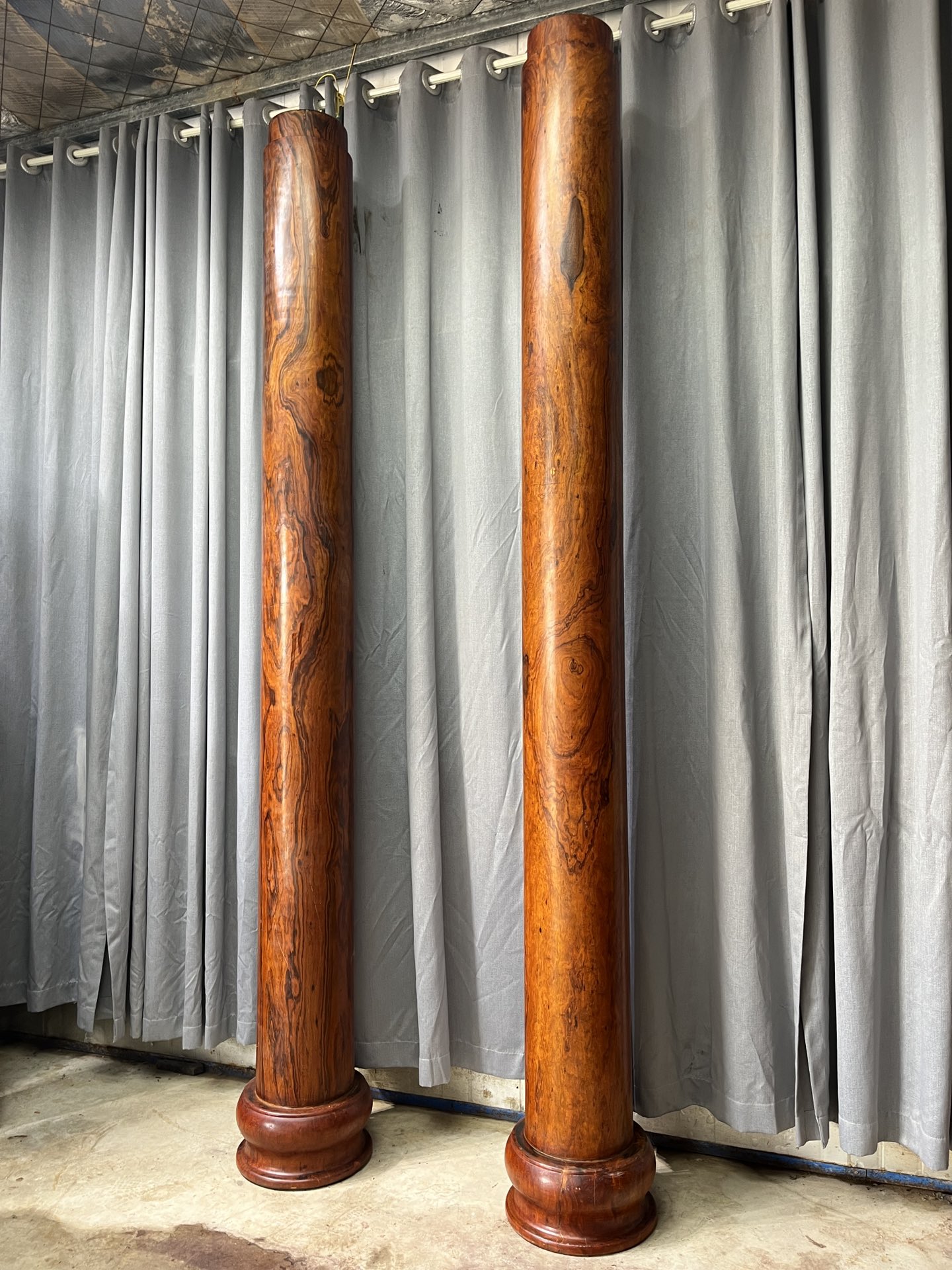 Qing Dynasty Huanghuali wood Hand-carved Feng Shui Pillar