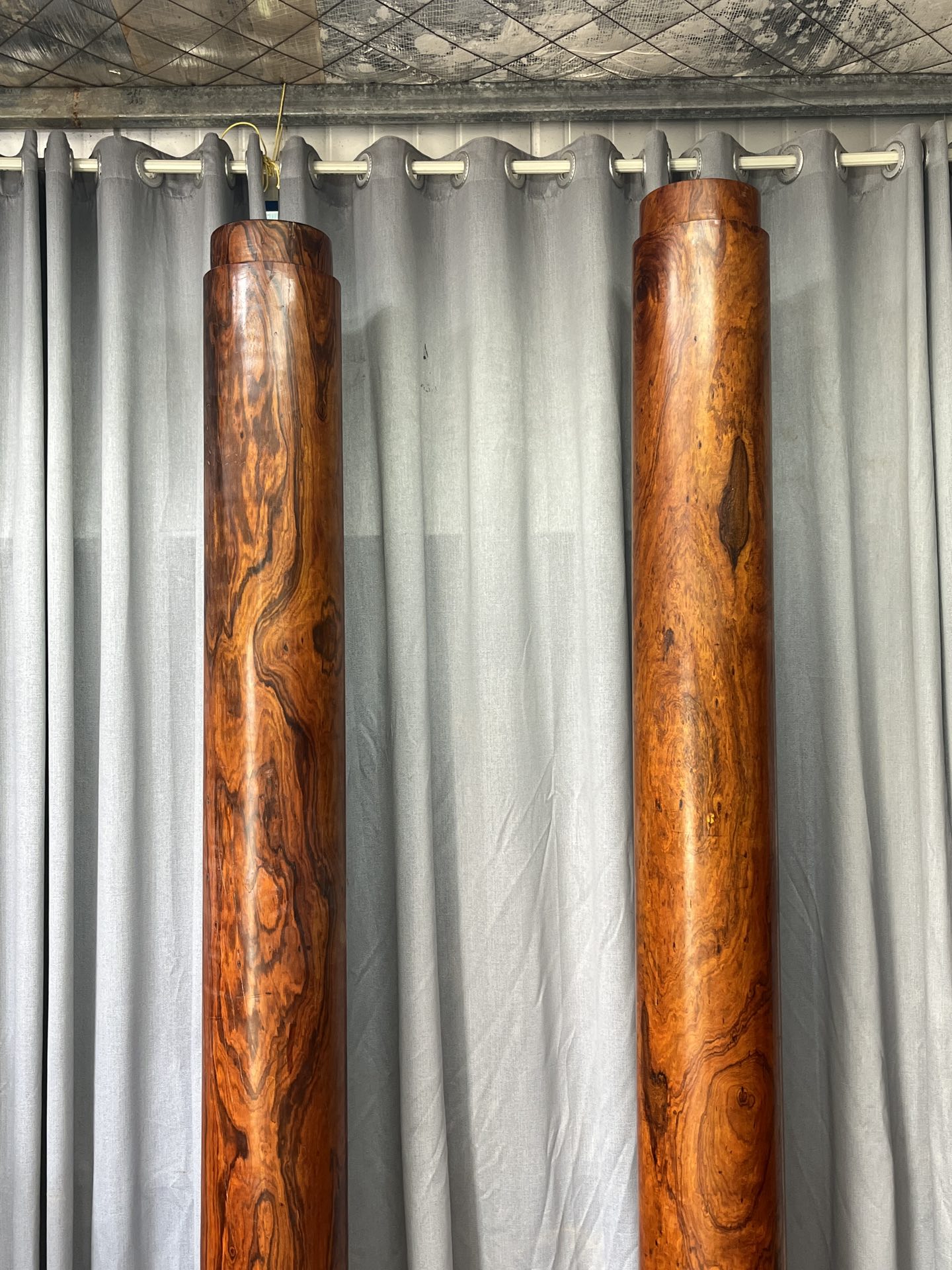 Qing Dynasty Huanghuali wood Hand-carved Feng Shui Pillar