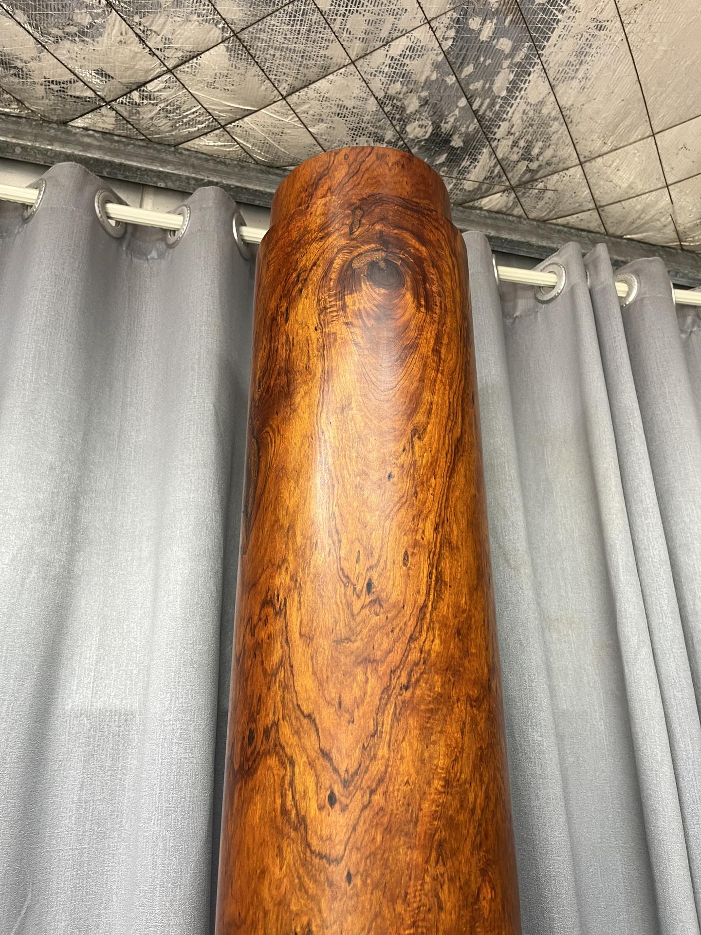 Qing Dynasty Huanghuali wood Hand-carved Feng Shui Pillar