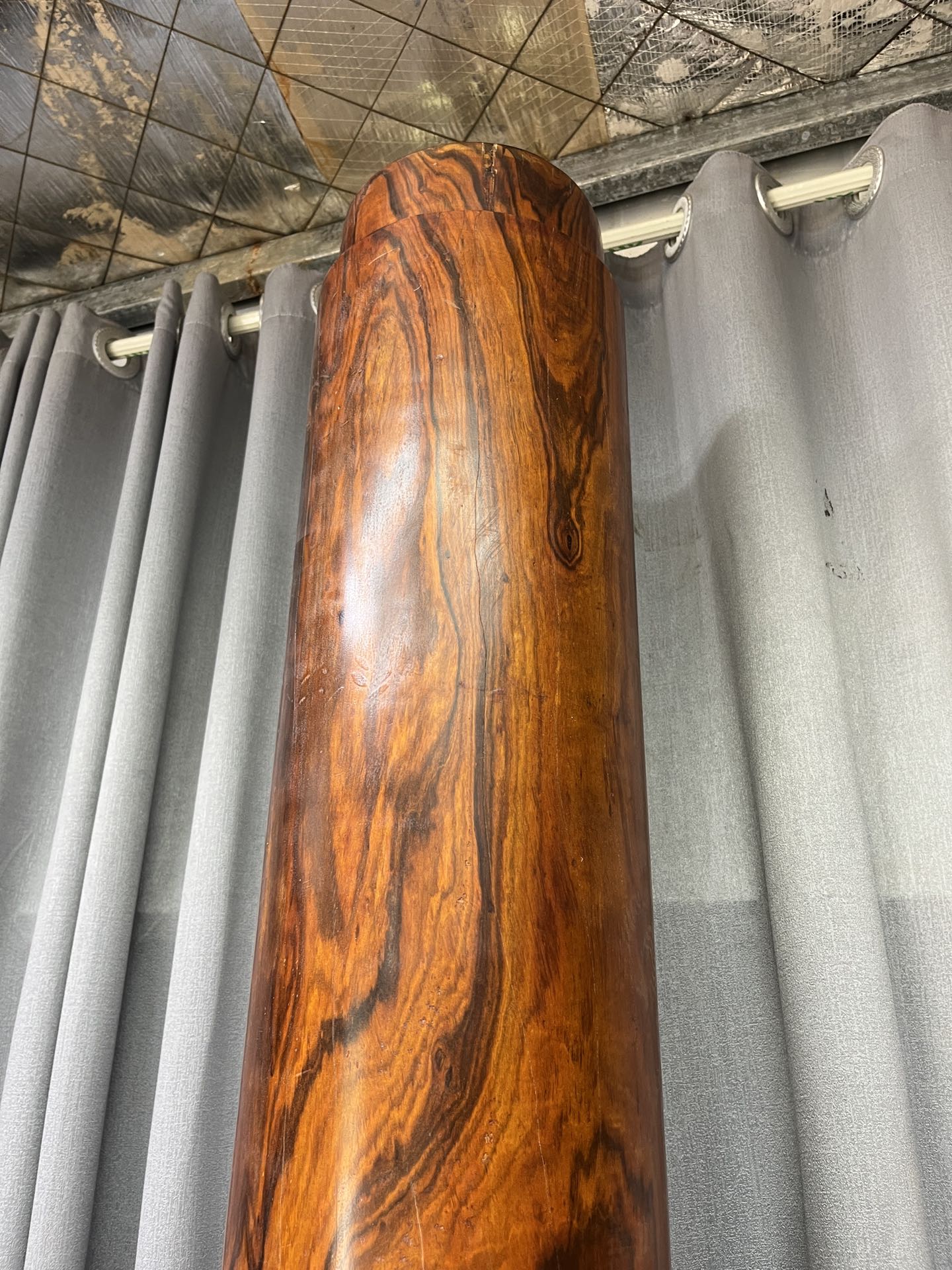 Qing Dynasty Huanghuali wood Hand-carved Feng Shui Pillar