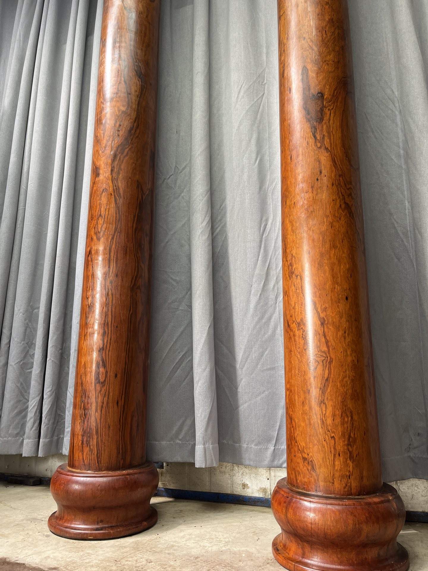 Qing Dynasty Huanghuali wood Hand-carved Feng Shui Pillar