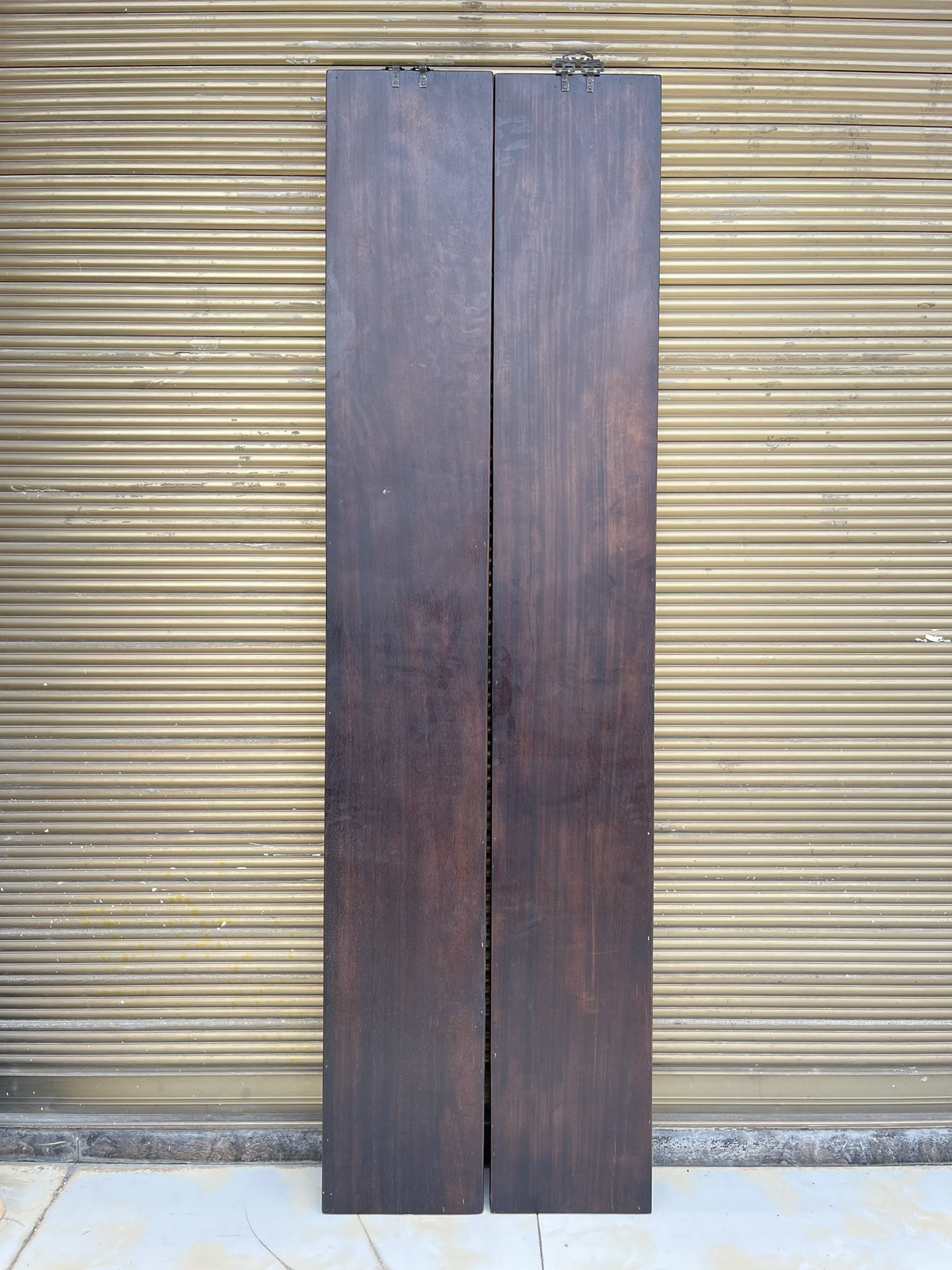 Qing Dynasty Red Sandalwood fully carved relief couplets single-board