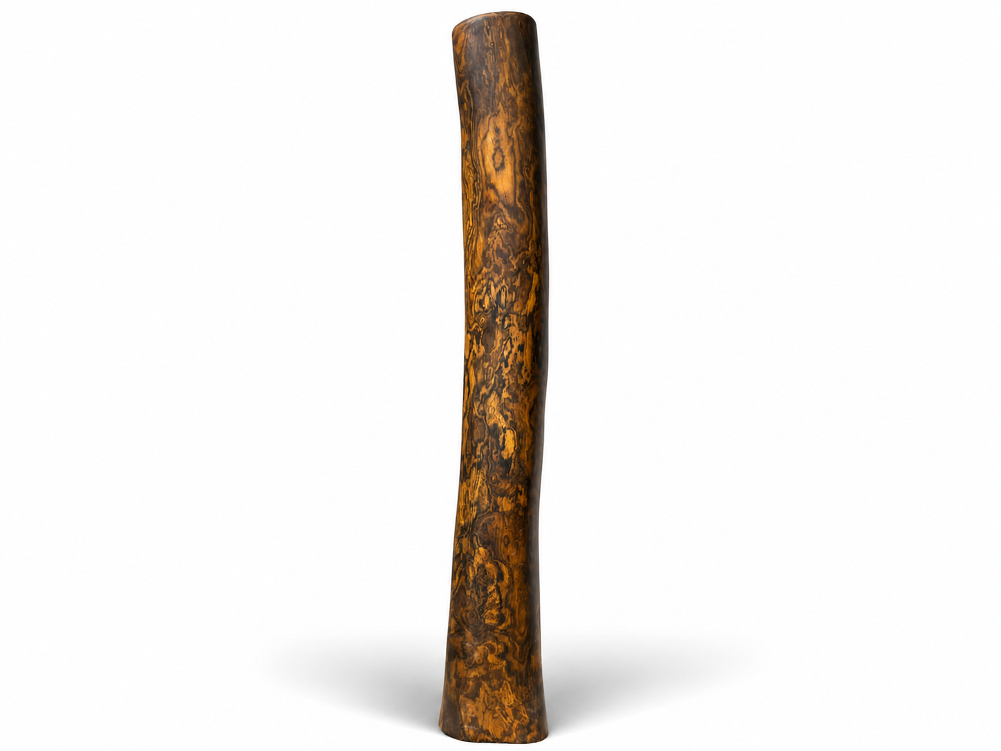 Qing Dynasty Rosewood fully carved relief couplets smooth pillar