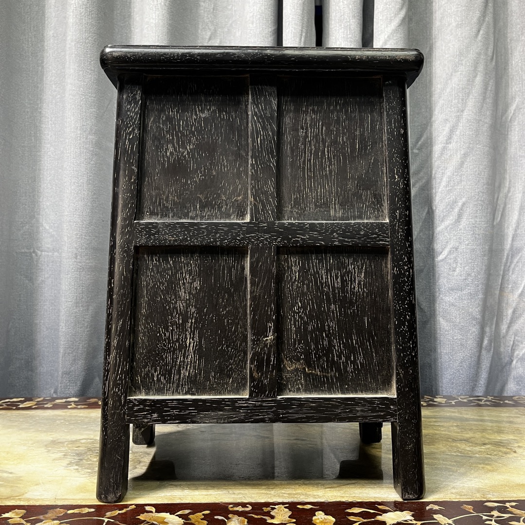 Qing Dynasty Rosewood orange coloured small rounded corner cabinet