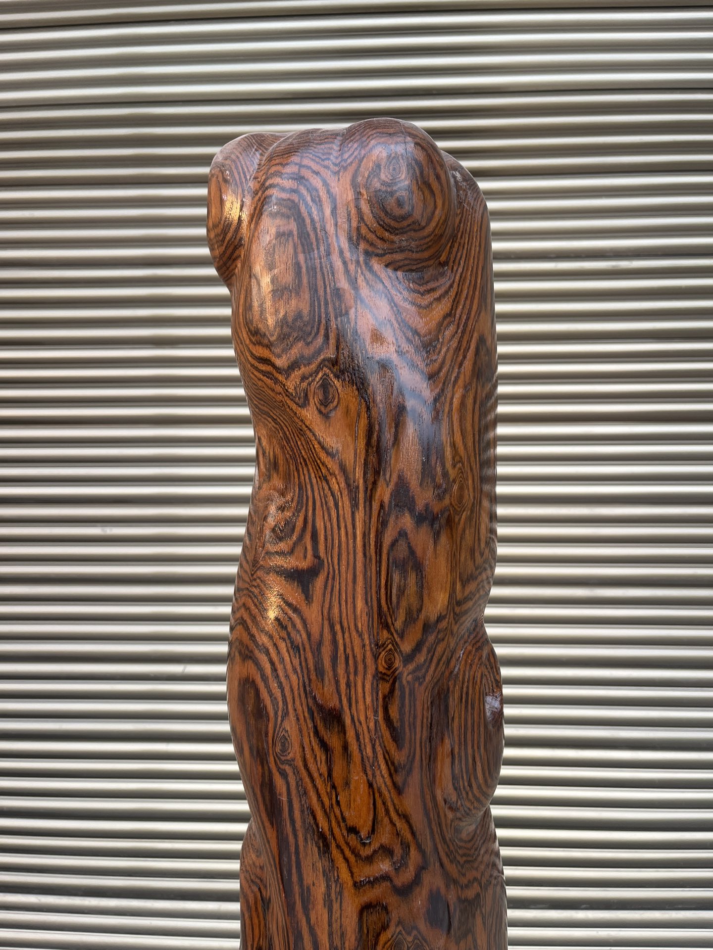 Qing Dynasty rosewood hand-engraved feng shui pillar