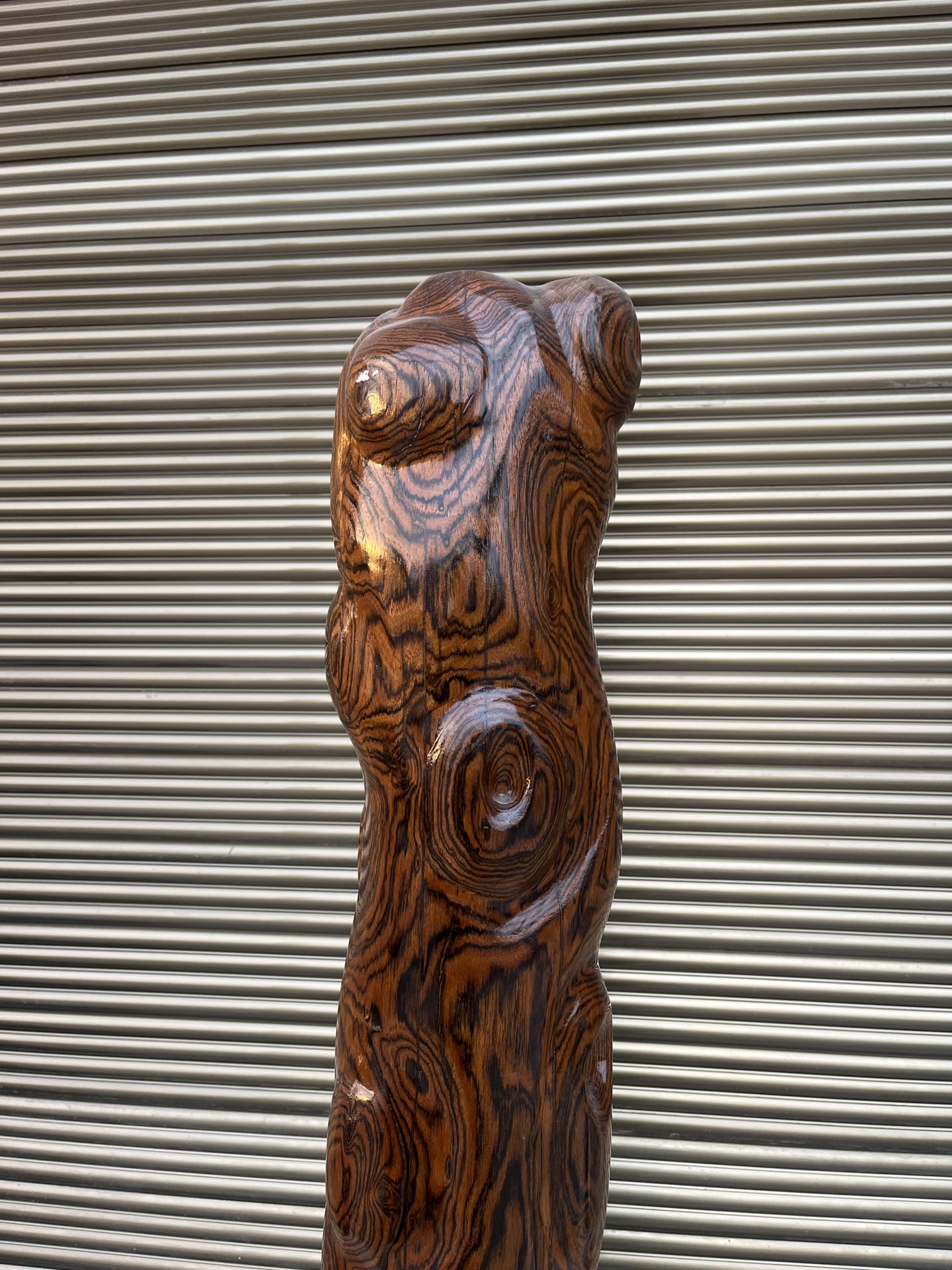 Qing Dynasty rosewood hand-engraved feng shui pillar