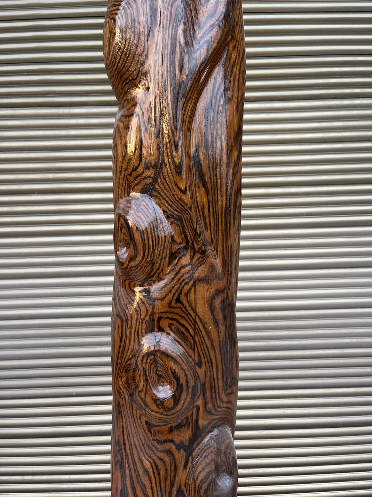 Qing Dynasty rosewood hand-engraved feng shui pillar
