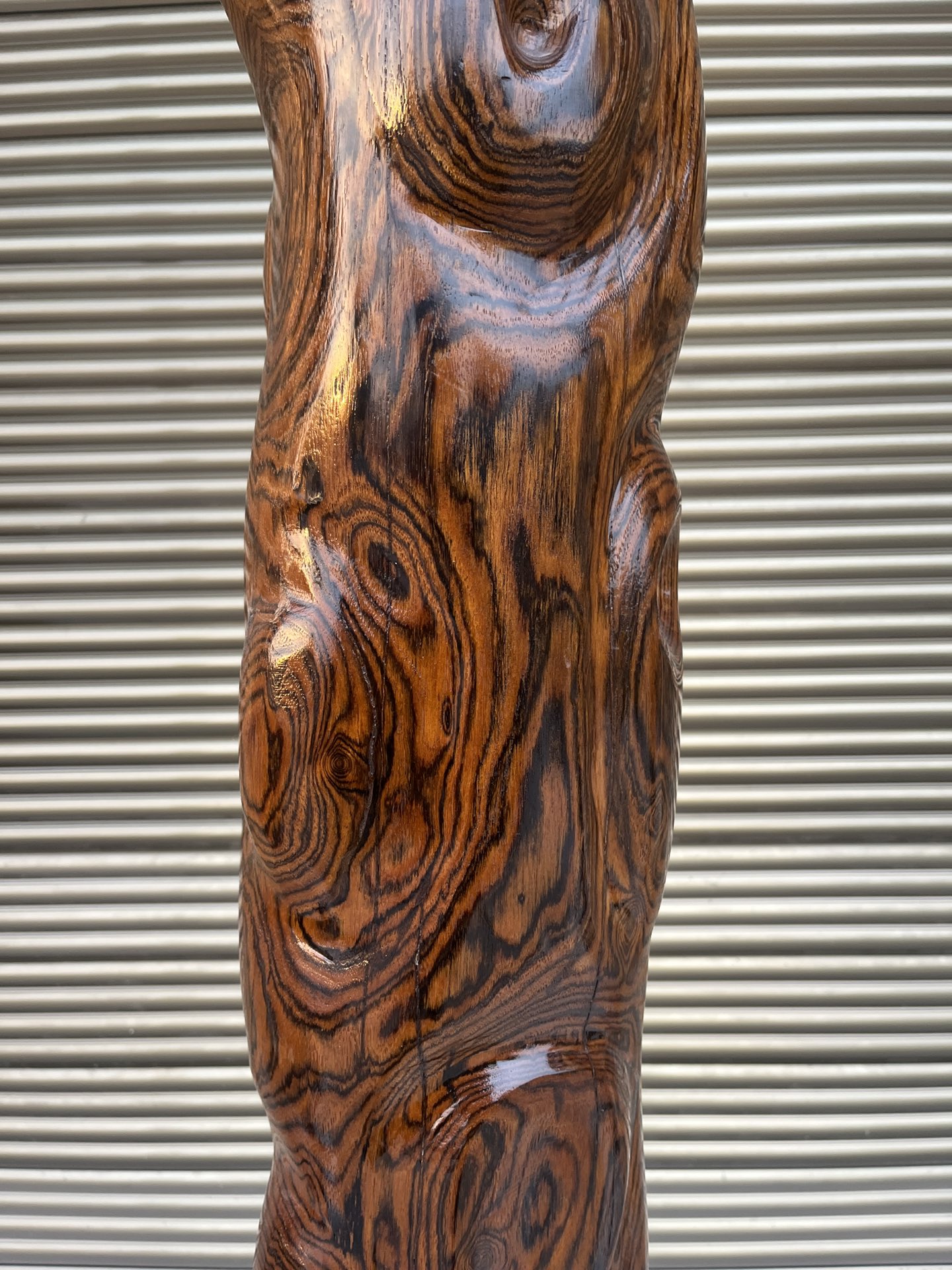Qing Dynasty rosewood hand-engraved feng shui pillar