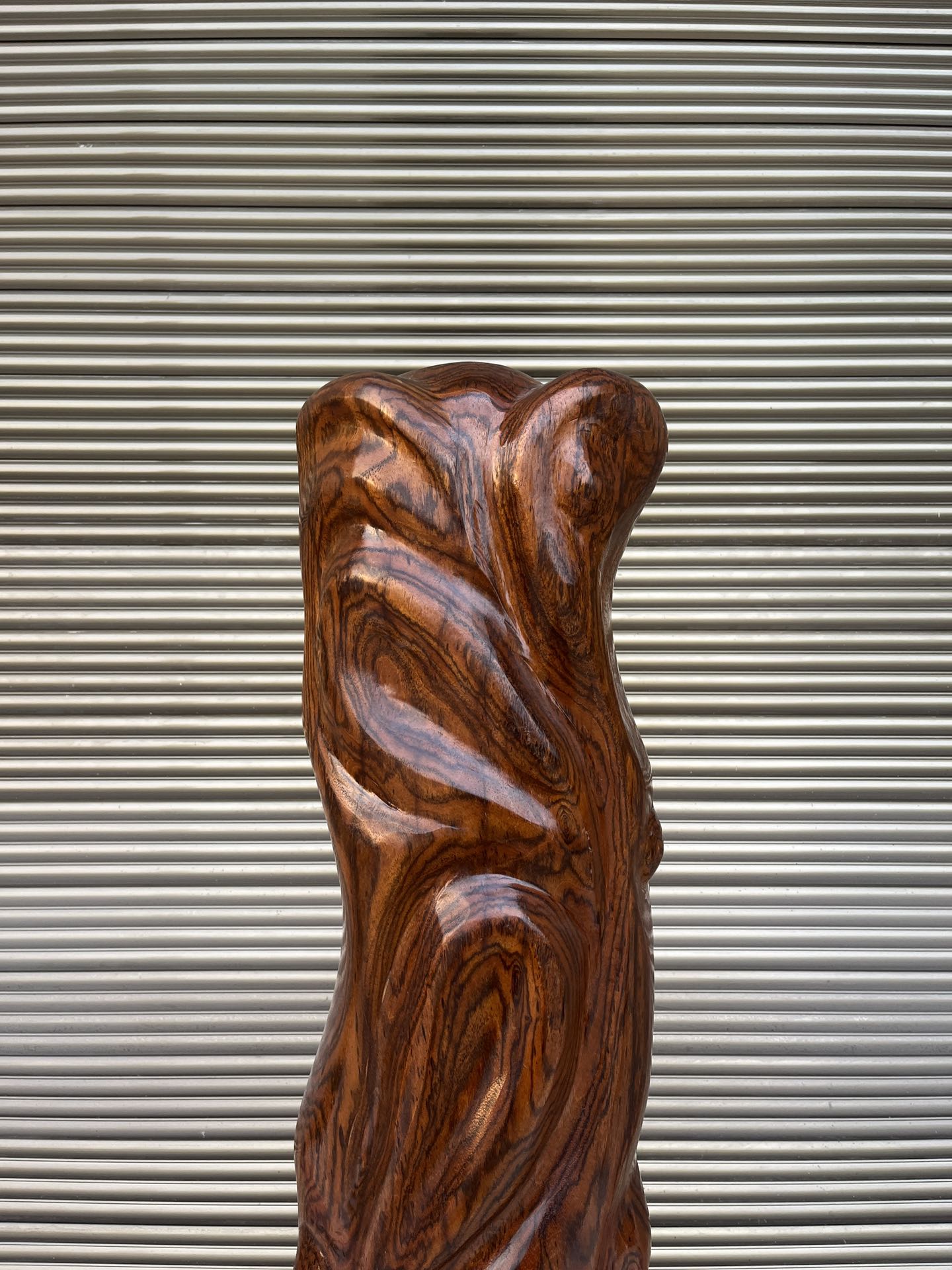 Qing Dynasty rosewood hand-engraved feng shui pillar