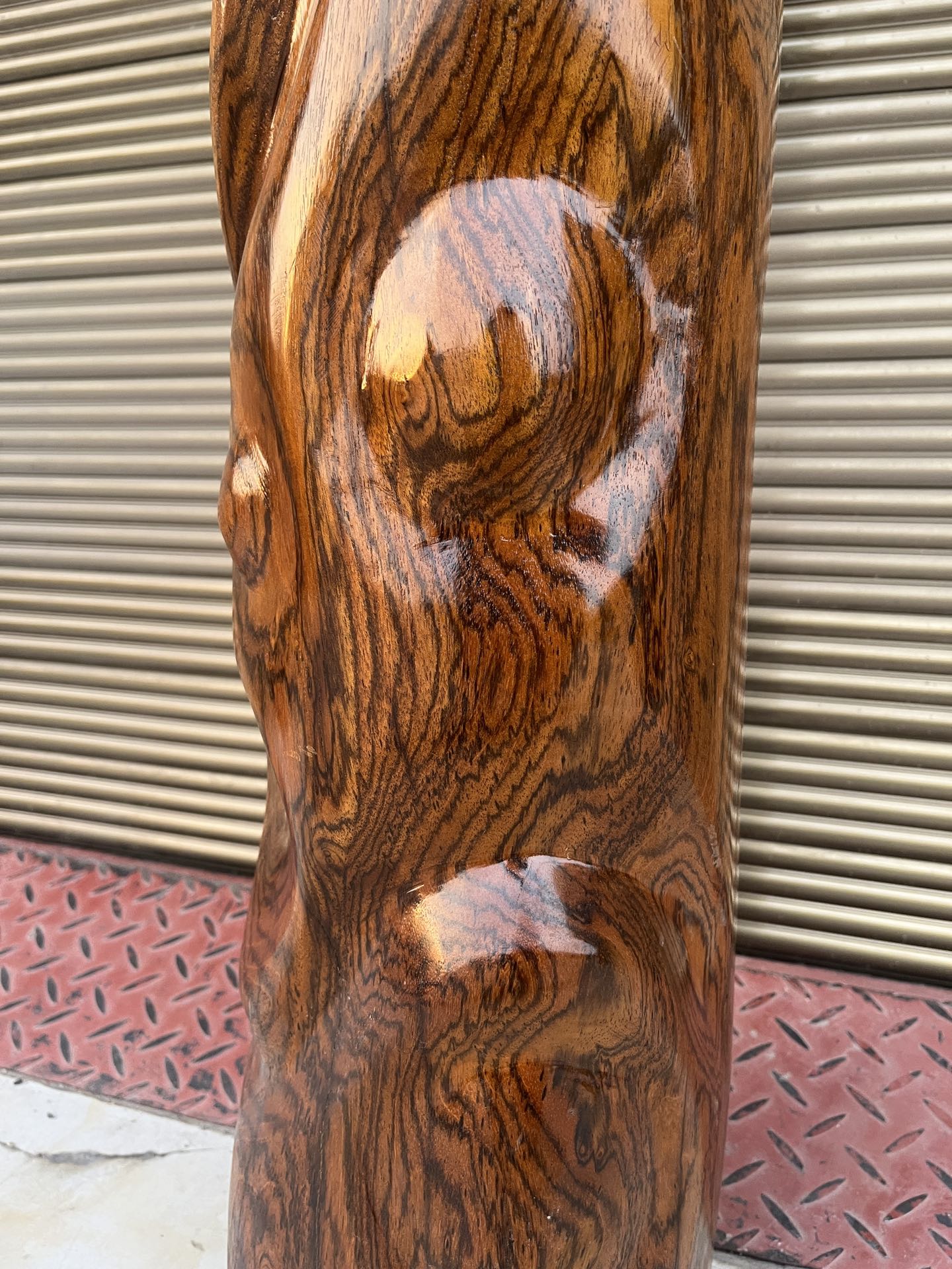 Qing Dynasty rosewood hand-engraved feng shui pillar