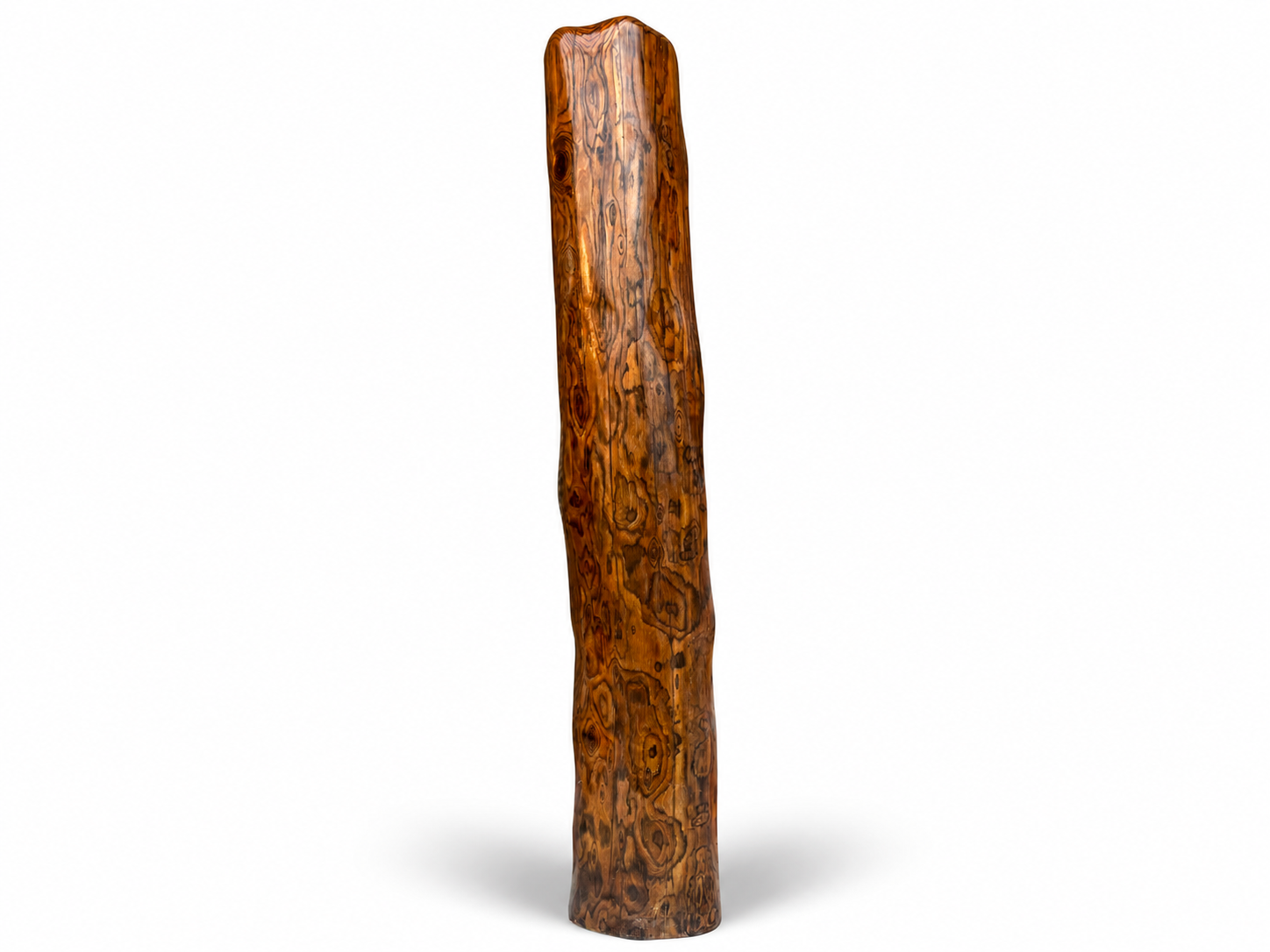 Qing Dynasty rosewood hand-engraved feng shui pillar