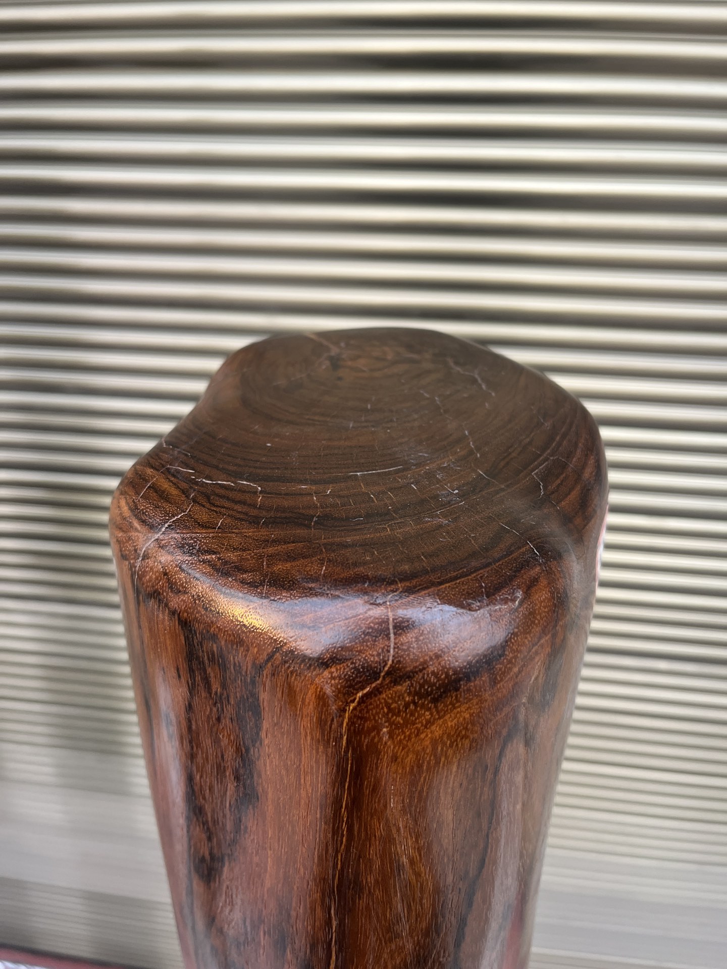 Qing Dynasty rosewood hand-engraved feng shui pillar