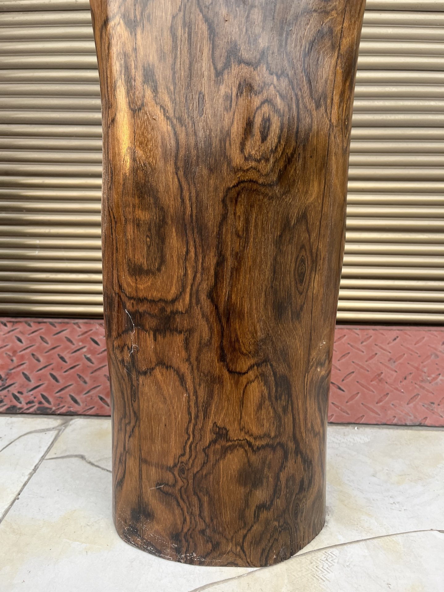 Qing Dynasty rosewood hand-engraved feng shui pillar
