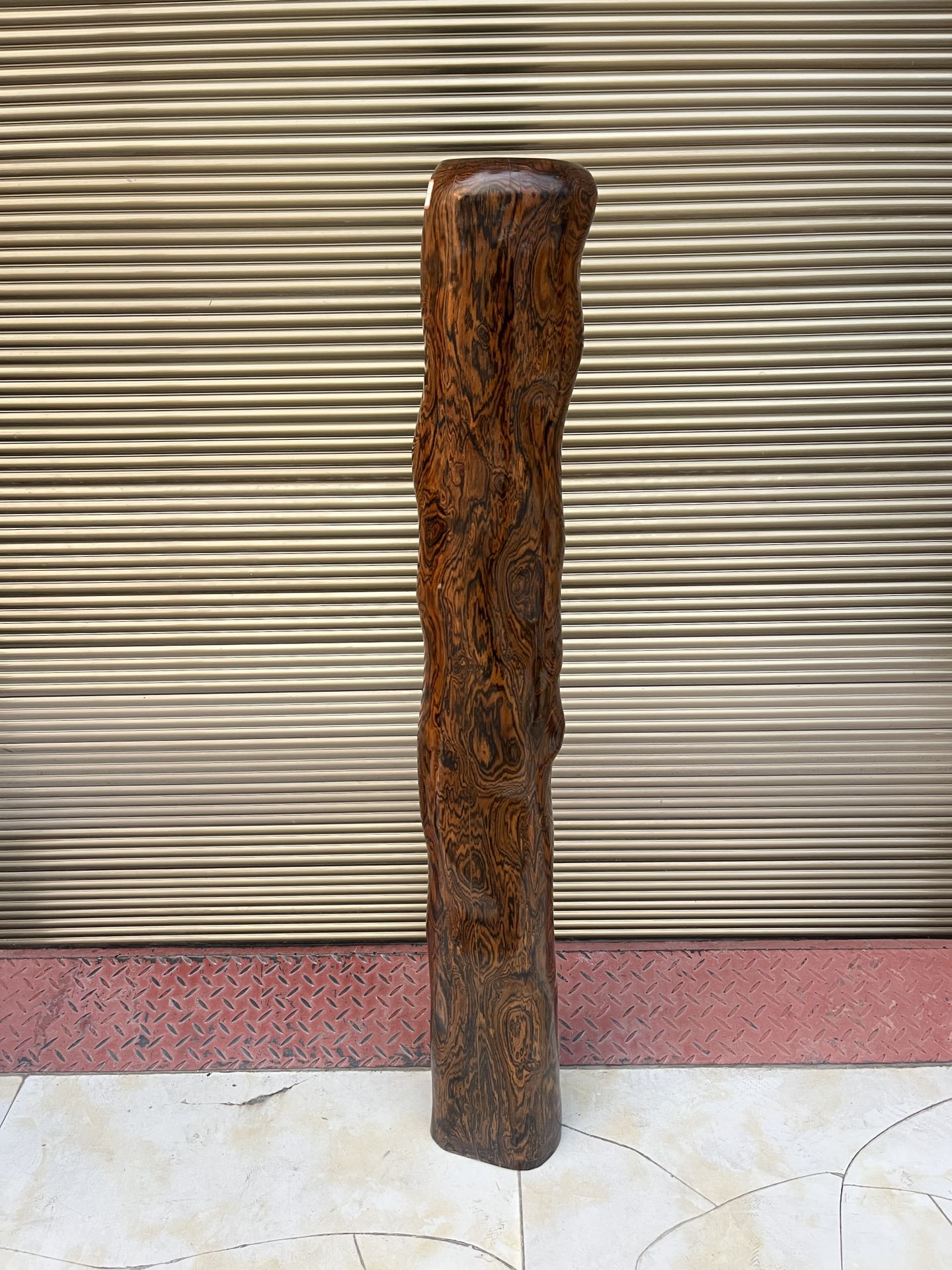 Qing Dynasty rosewood hand-engraved feng shui pillar