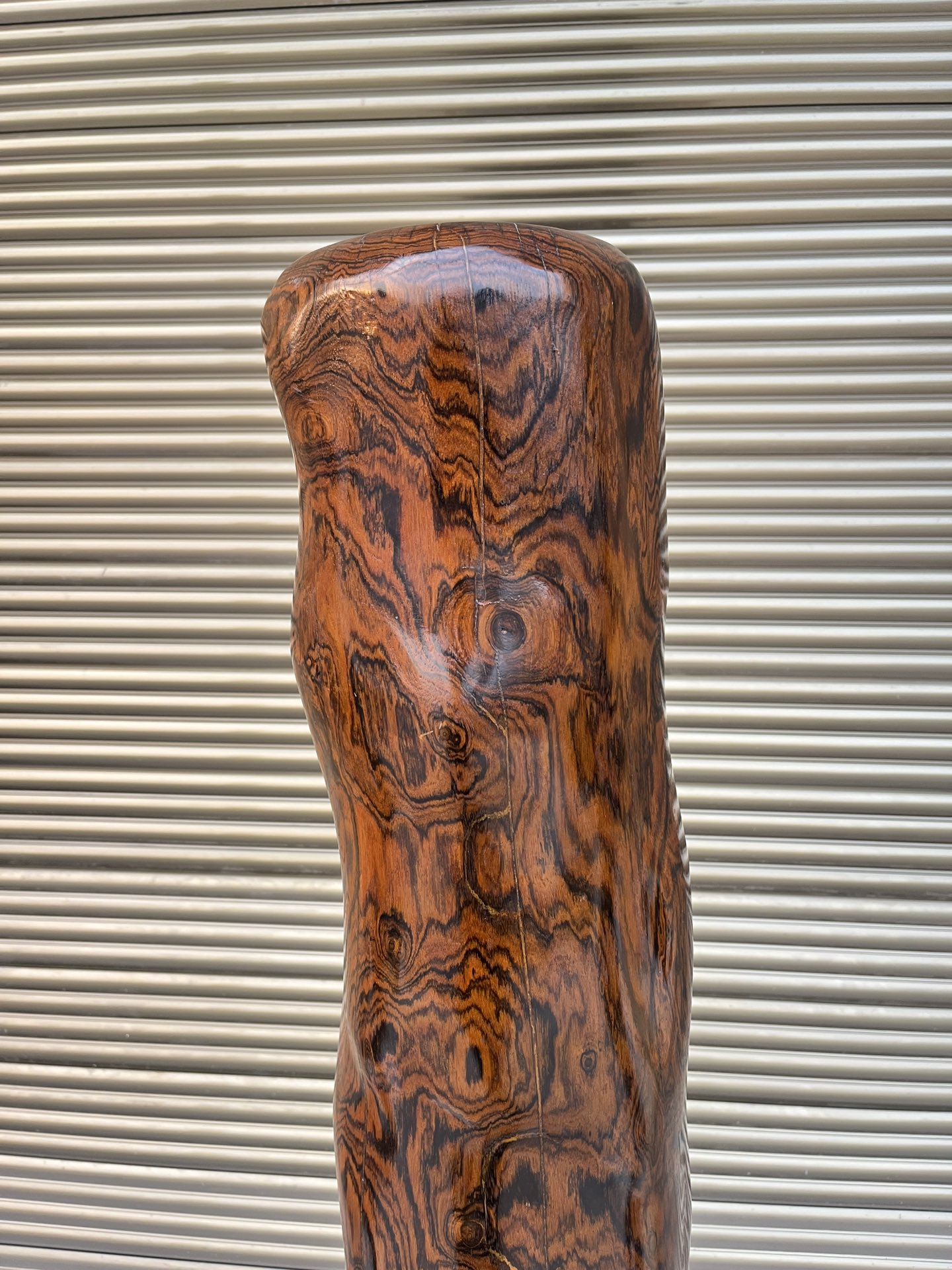 Qing Dynasty rosewood hand-engraved feng shui pillar