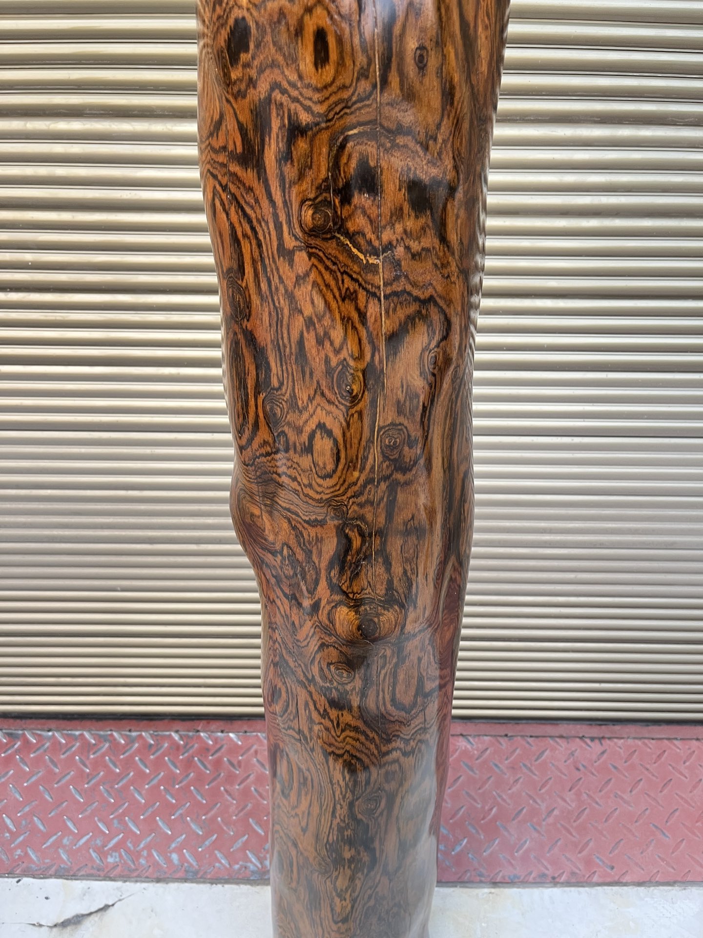 Qing Dynasty rosewood hand-engraved feng shui pillar