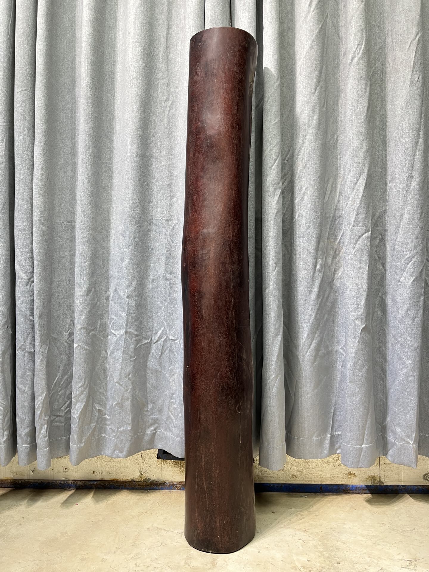 Qing Dynasty Sandalwood hand-engraved feng shui pillar