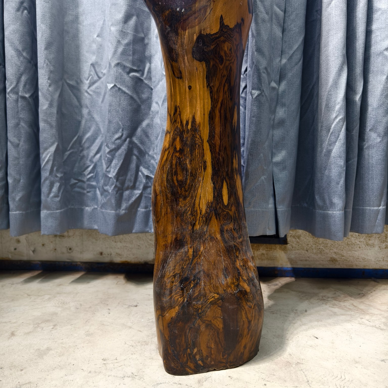 Qing Dynasty Rosewood hand-engraved feng shui pillar