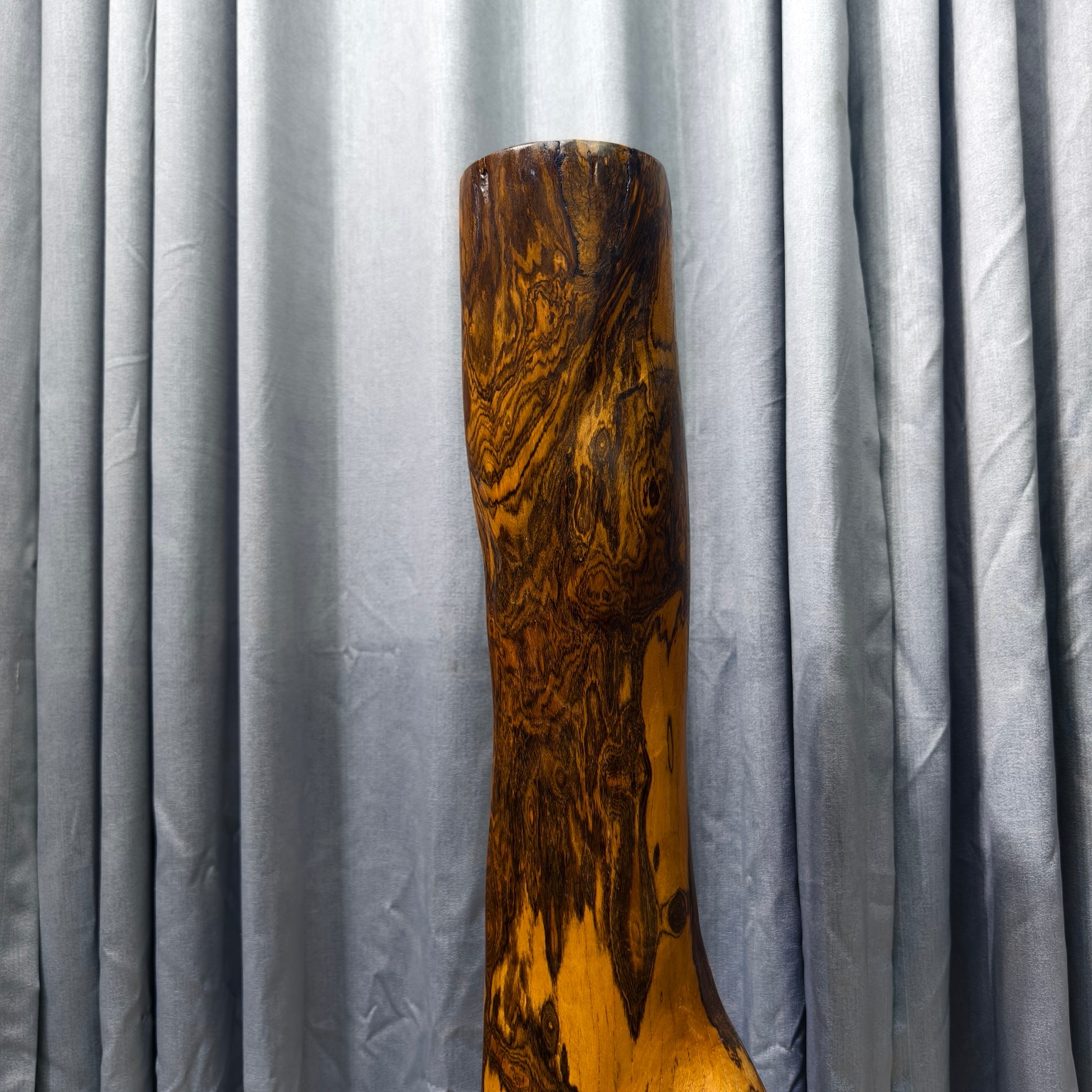 Qing Dynasty Rosewood hand-engraved feng shui pillar