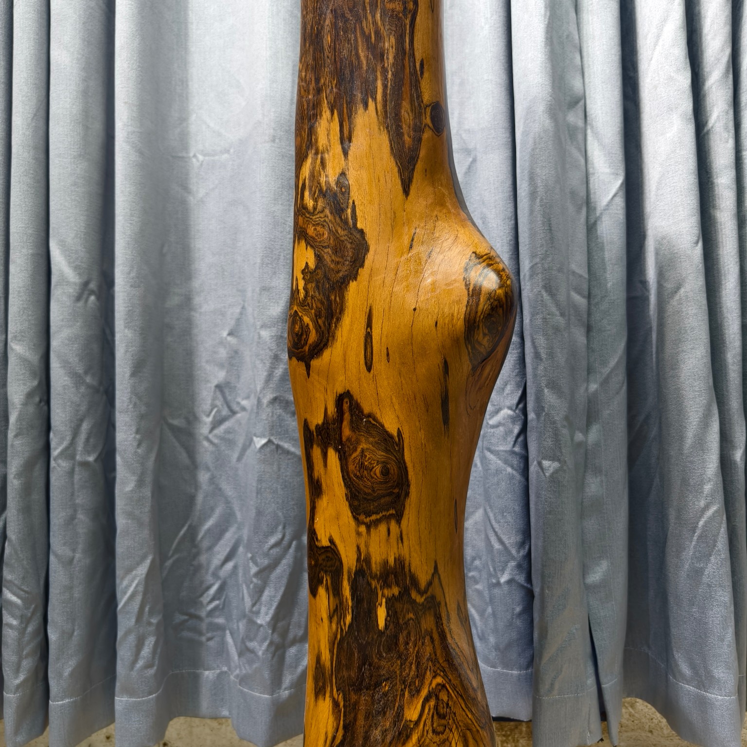 Qing Dynasty Rosewood hand-engraved feng shui pillar