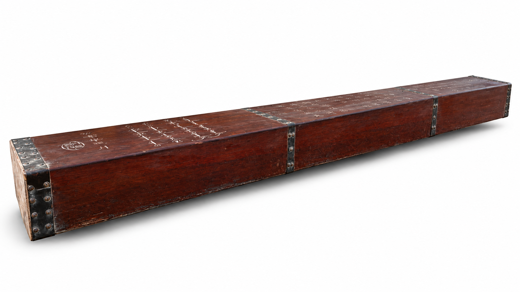 Qing Dynasty Huanghuali wood foundation Hand-carved gold-plated beams smooth Polished board