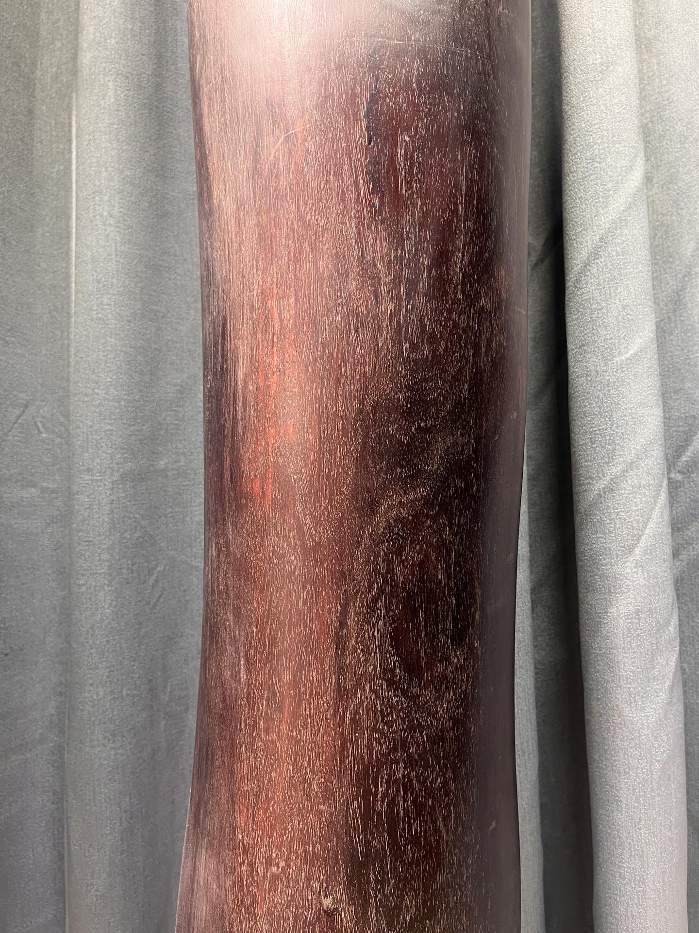 Qing Dynasty Ebony wood hand carved base feng shui pillar