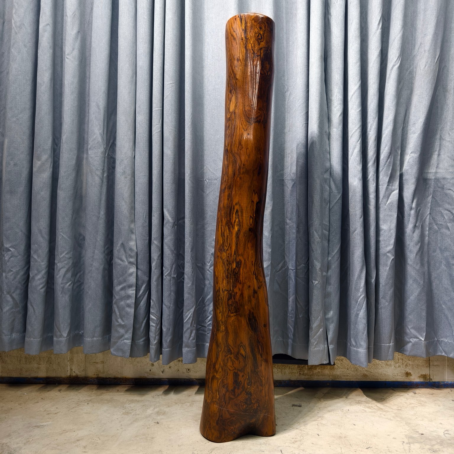 Qing Dynasty Rosewood hand-engraved feng shui pillar