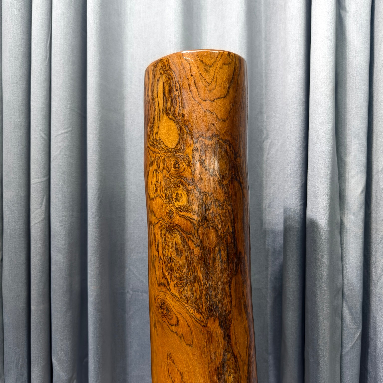 Qing Dynasty Rosewood hand-engraved feng shui pillar