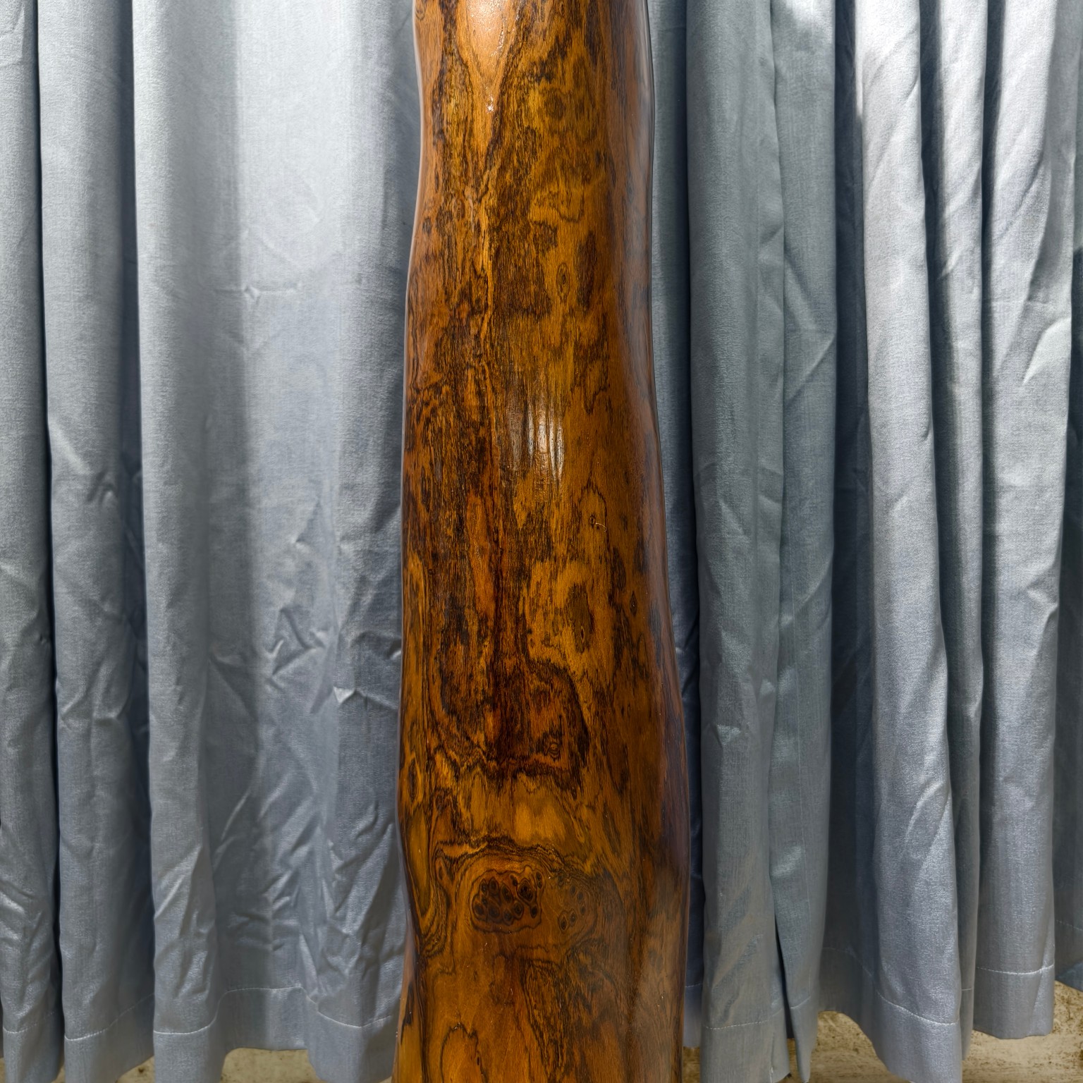 Qing Dynasty Rosewood hand-engraved feng shui pillar