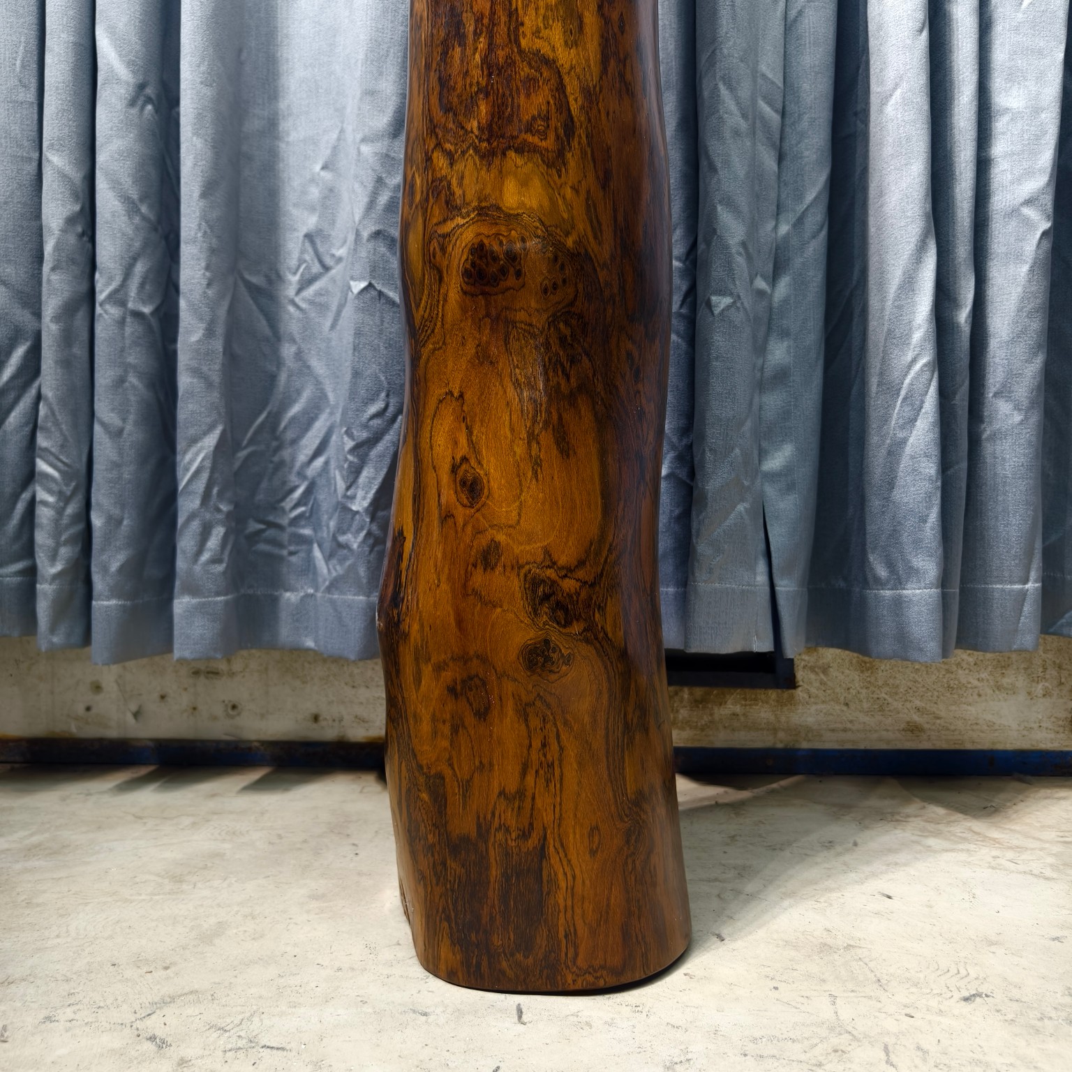 Qing Dynasty Rosewood hand-engraved feng shui pillar