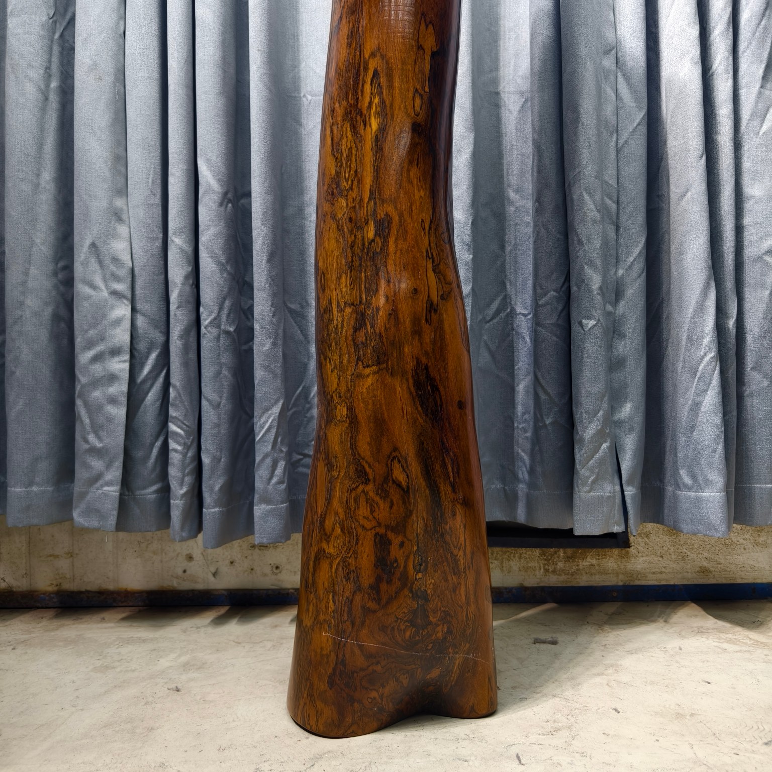 Qing Dynasty Rosewood hand-engraved feng shui pillar