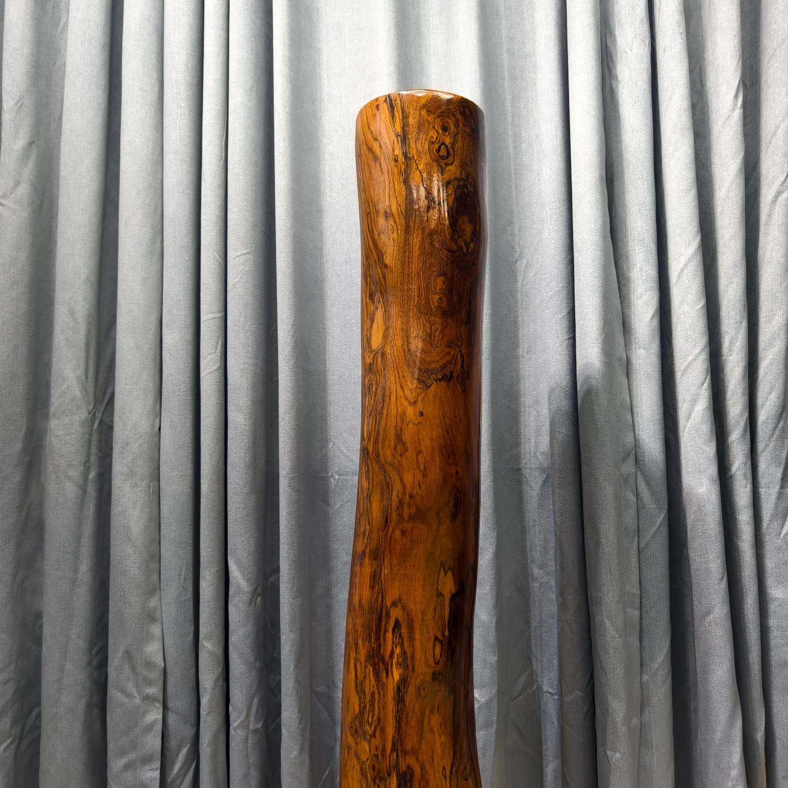 Qing Dynasty Rosewood hand-engraved feng shui pillar
