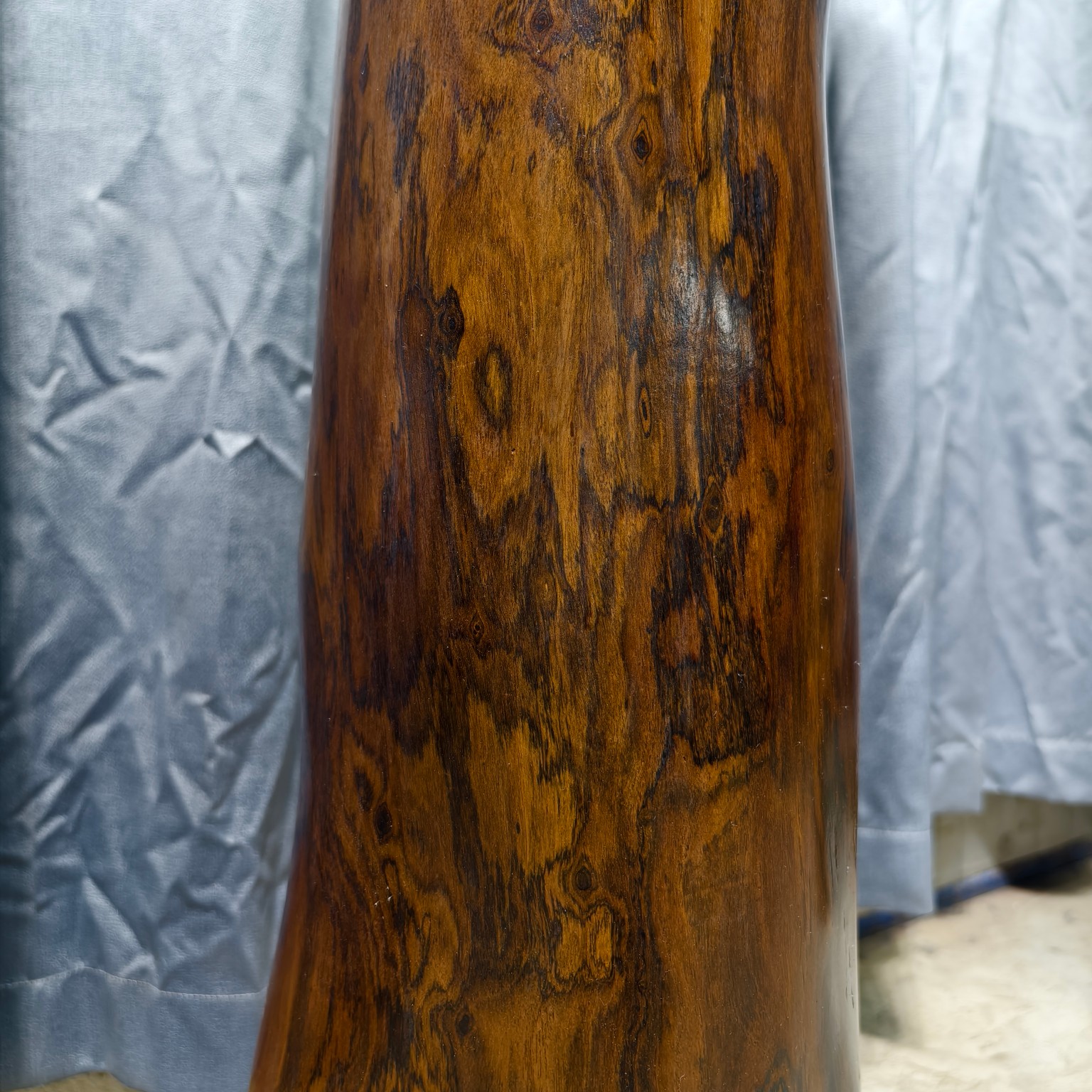 Qing Dynasty Rosewood hand-engraved feng shui pillar