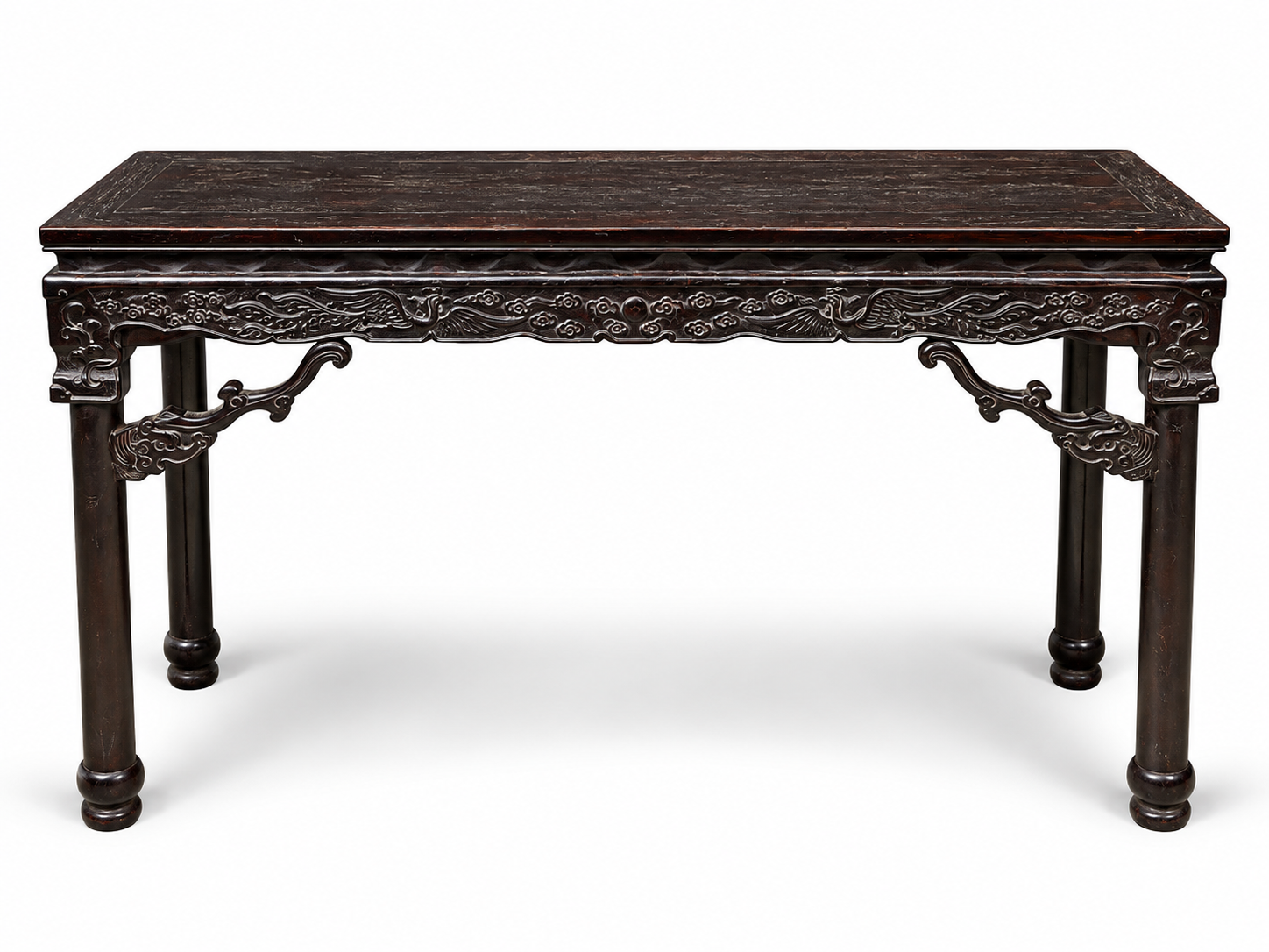 Qing Dynasty Sandalwood bird and cloud pattern Pingtou smooth Tables