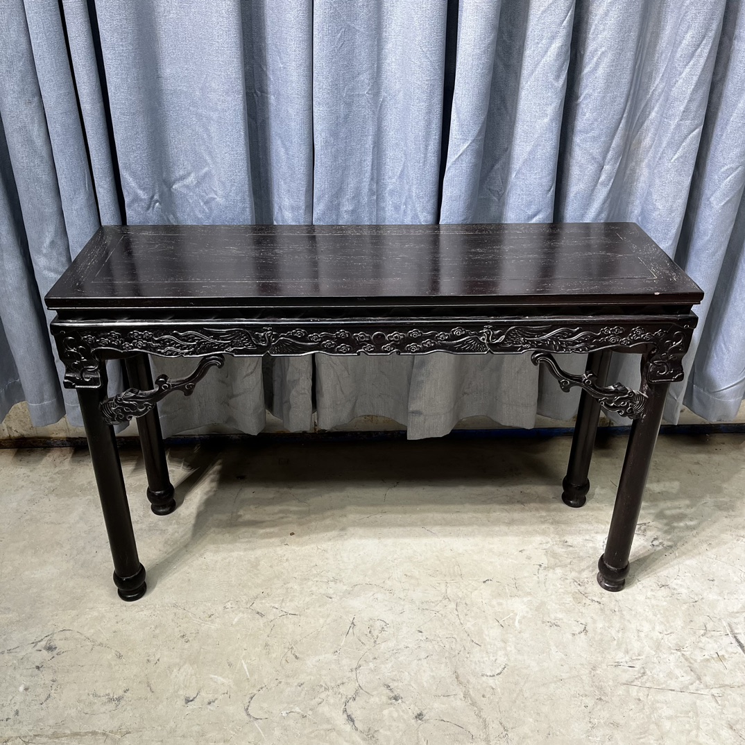Qing Dynasty Sandalwood bird and cloud pattern Pingtou smooth Tables