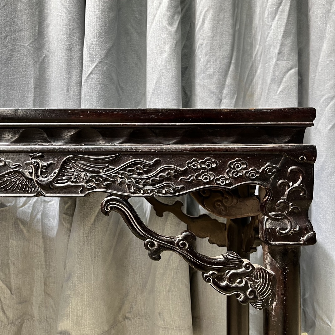 Qing Dynasty Sandalwood bird and cloud pattern Pingtou smooth Tables
