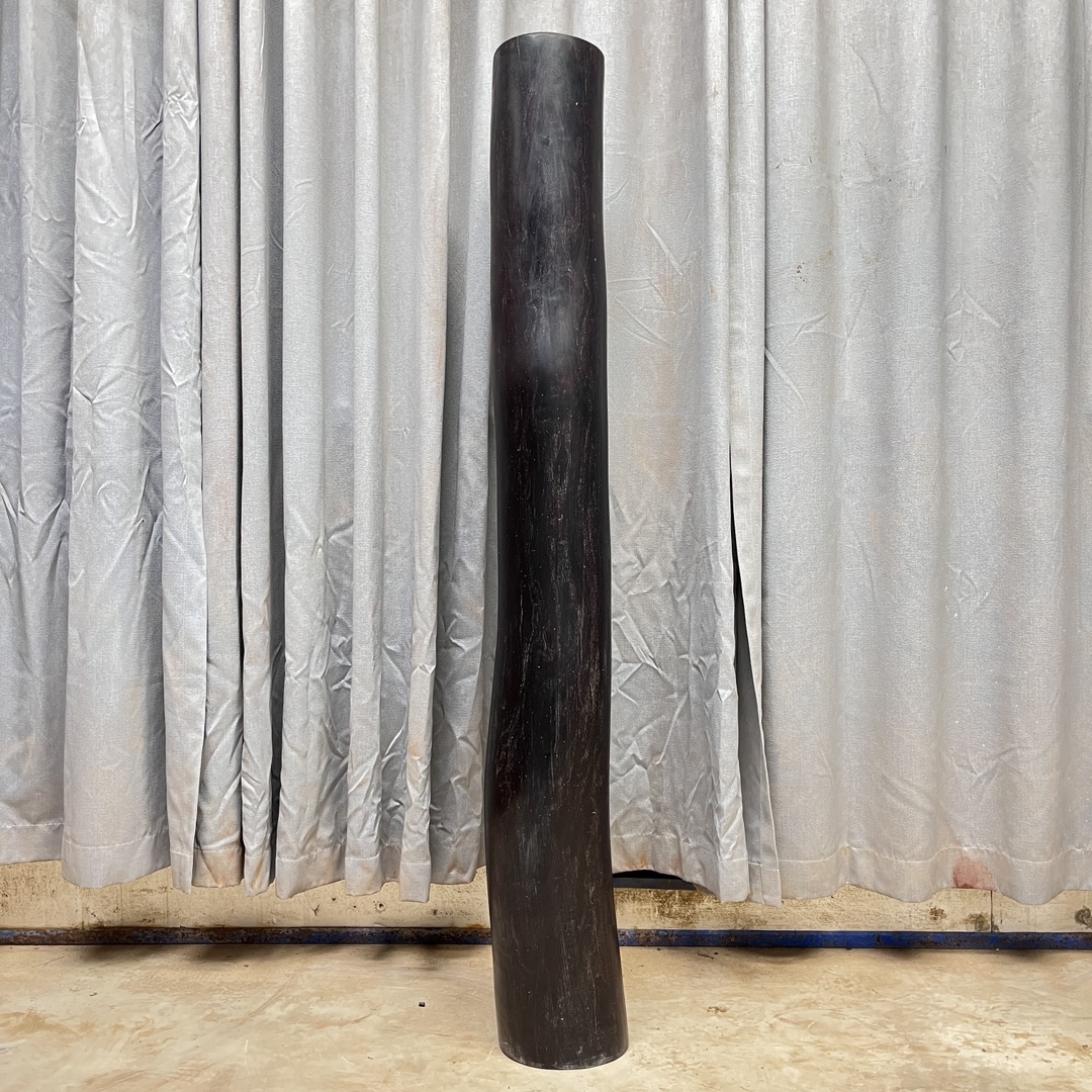 Qing Dynasty Red Sandalwood hand-carved gold fonts smooth polished pillars