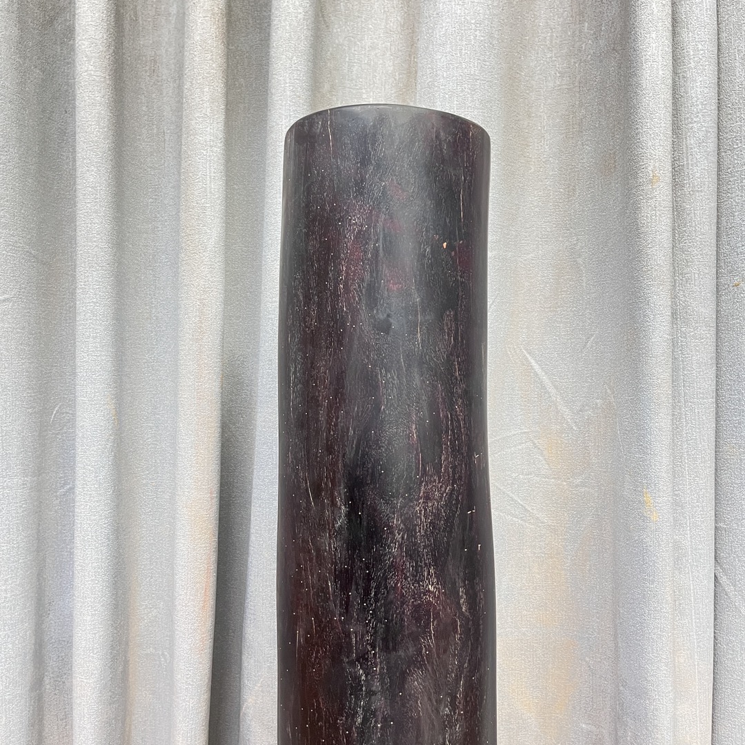 Qing Dynasty Red Sandalwood hand-carved gold fonts smooth polished pillars