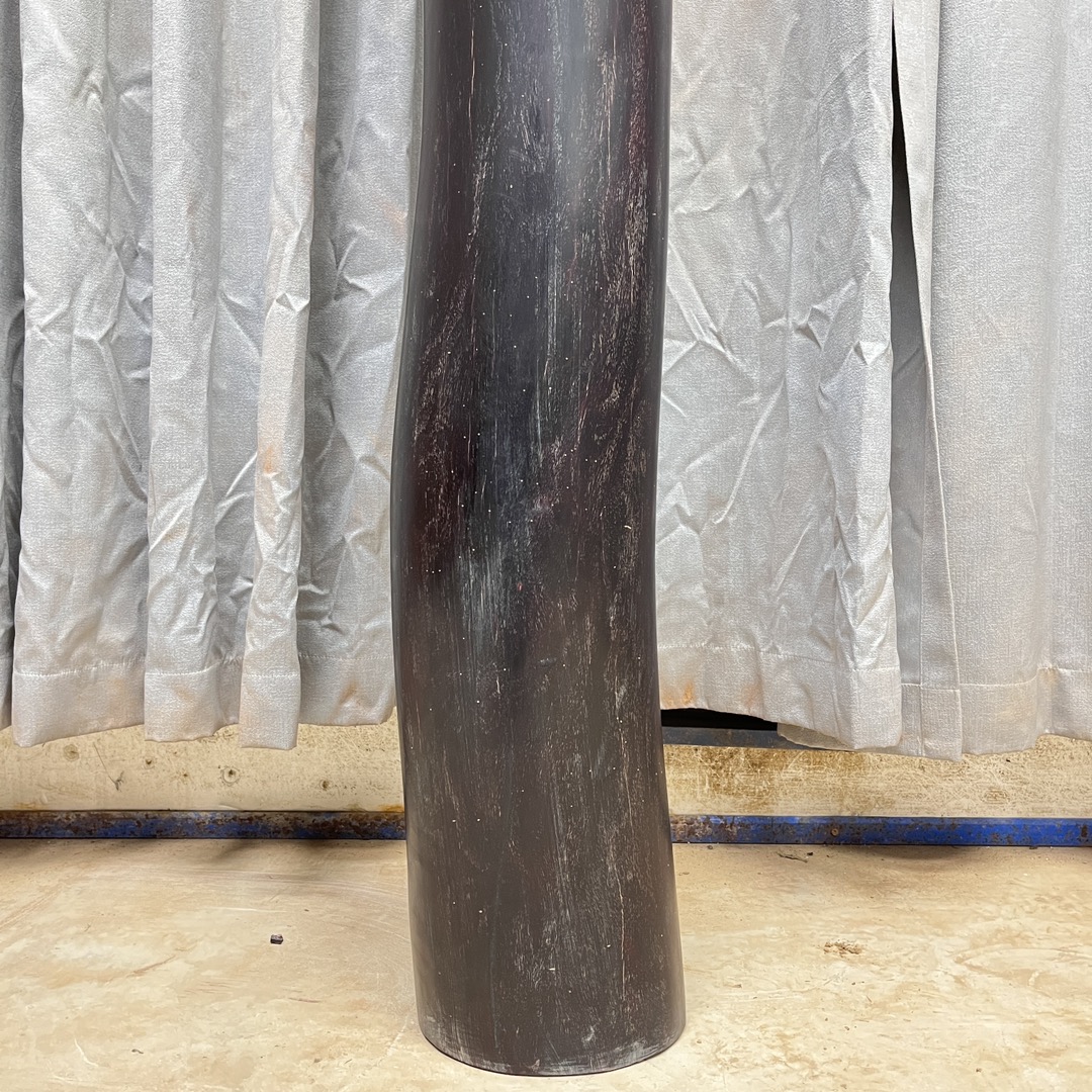 Qing Dynasty Red Sandalwood hand-carved gold fonts smooth polished pillars