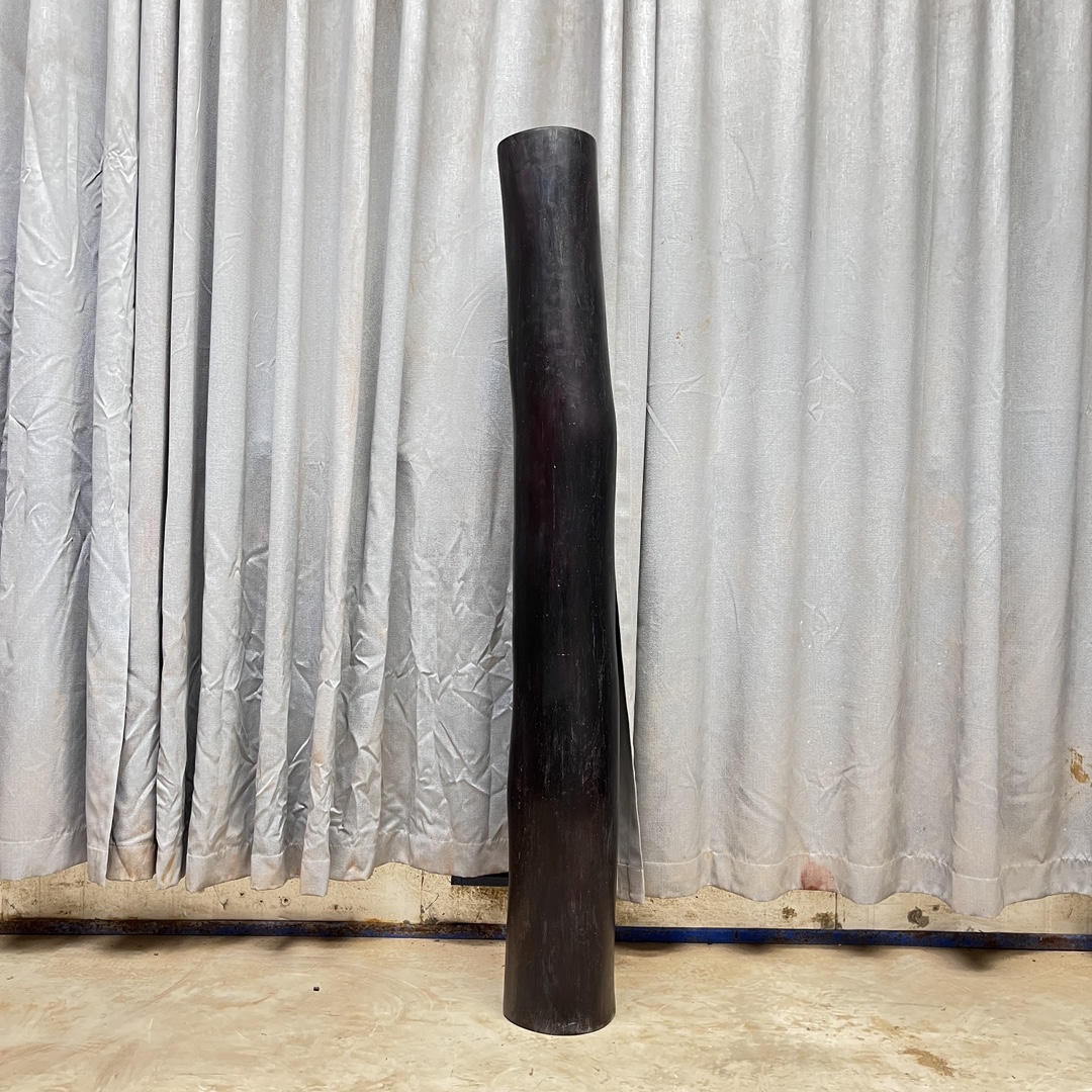 Qing Dynasty Red Sandalwood hand-carved gold fonts smooth polished pillars
