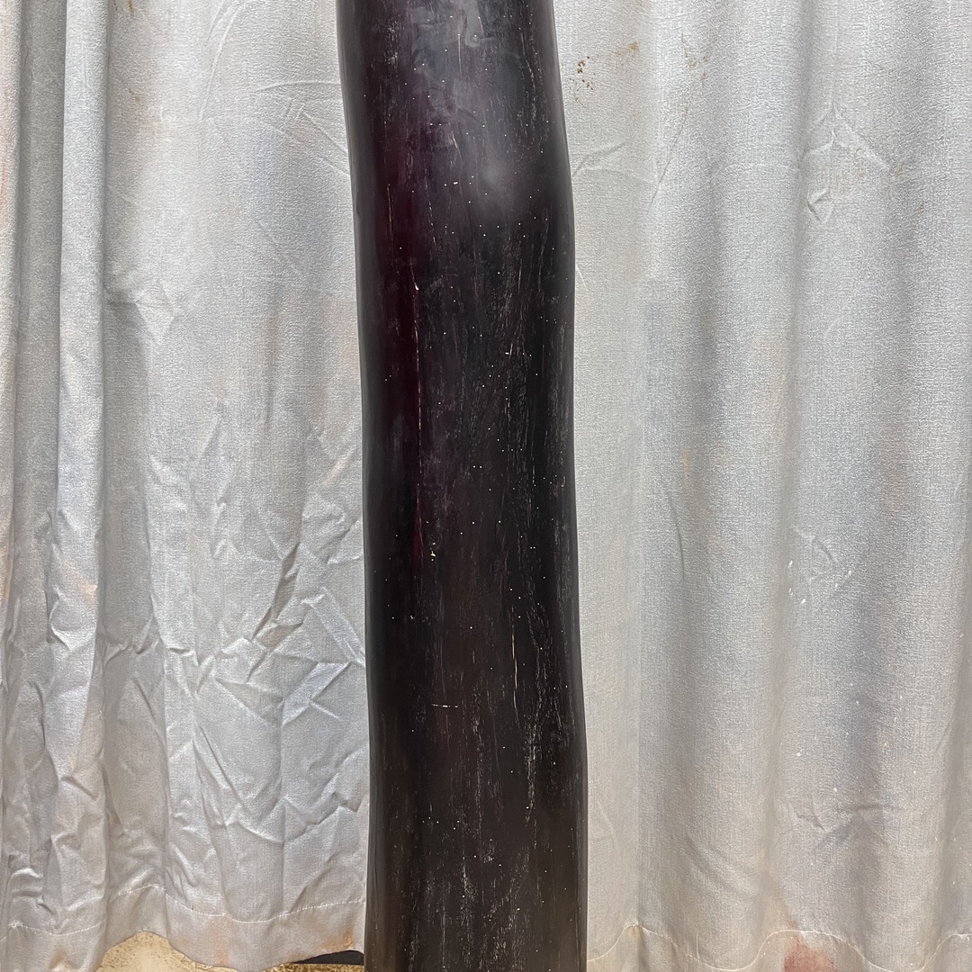 Qing Dynasty Red Sandalwood hand-carved gold fonts smooth polished pillars