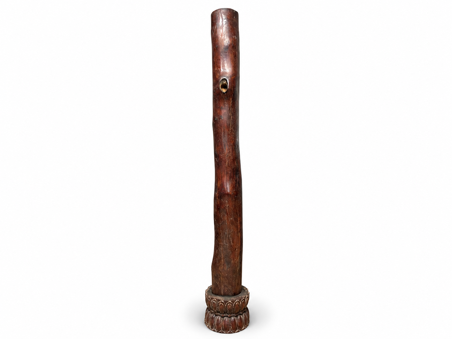 Qing Dynasty Red Sandalwood hand-carved smooth polished pillars
