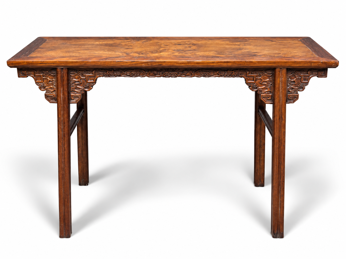 Qing Dynasty Huanghuali wood cloud pattern strips smooth Tables