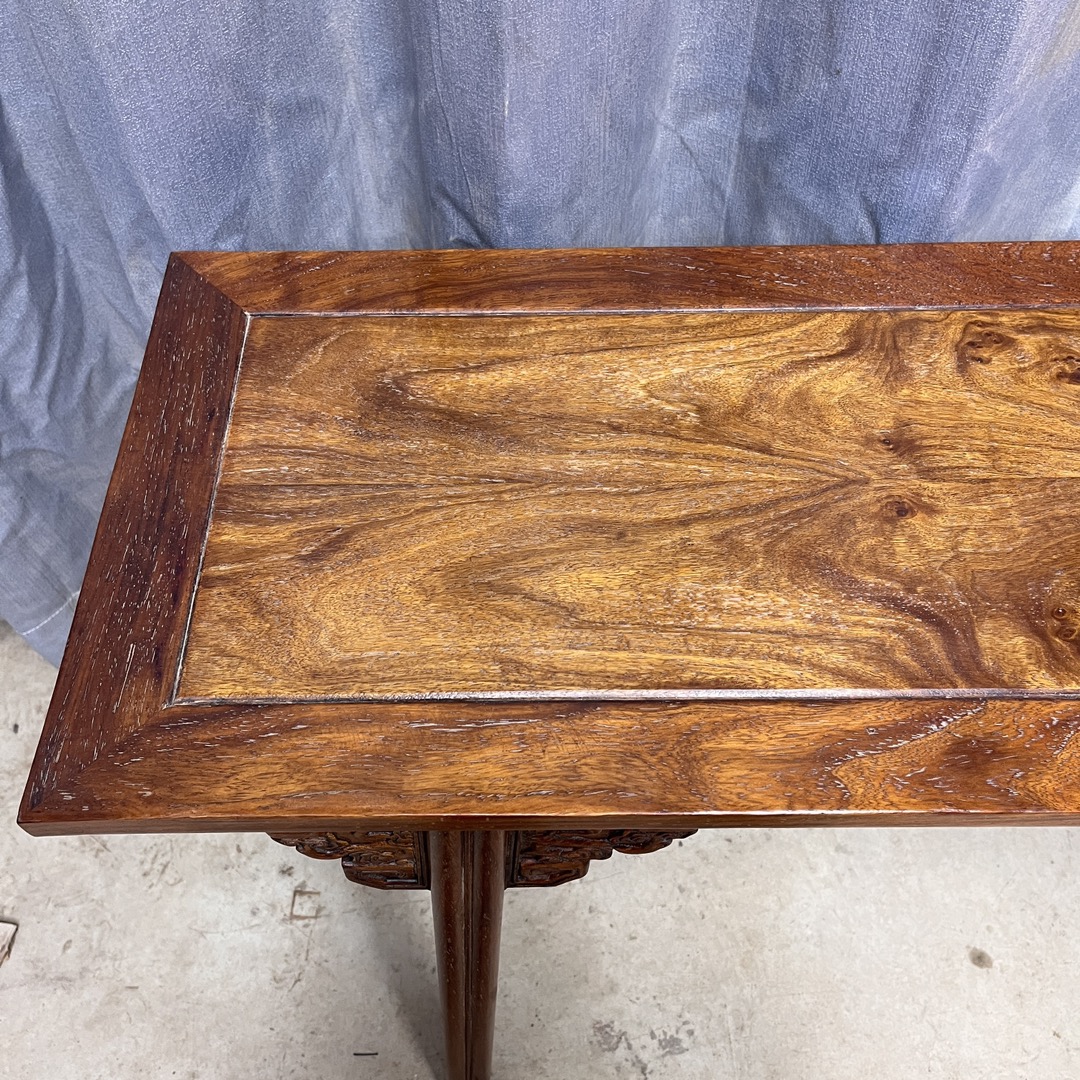 Qing Dynasty Huanghuali wood cloud pattern strips smooth Tables