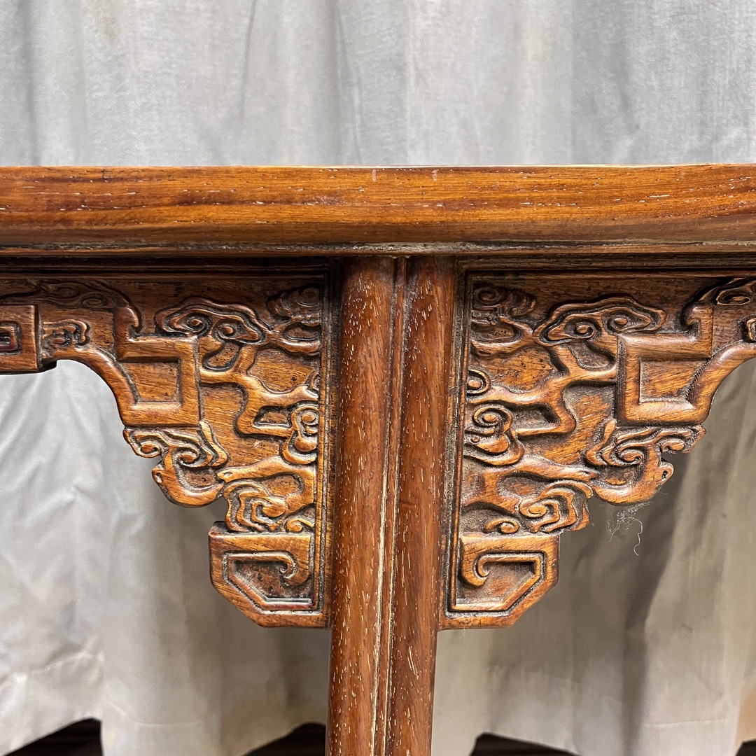 Qing Dynasty Huanghuali wood cloud pattern strips smooth Tables